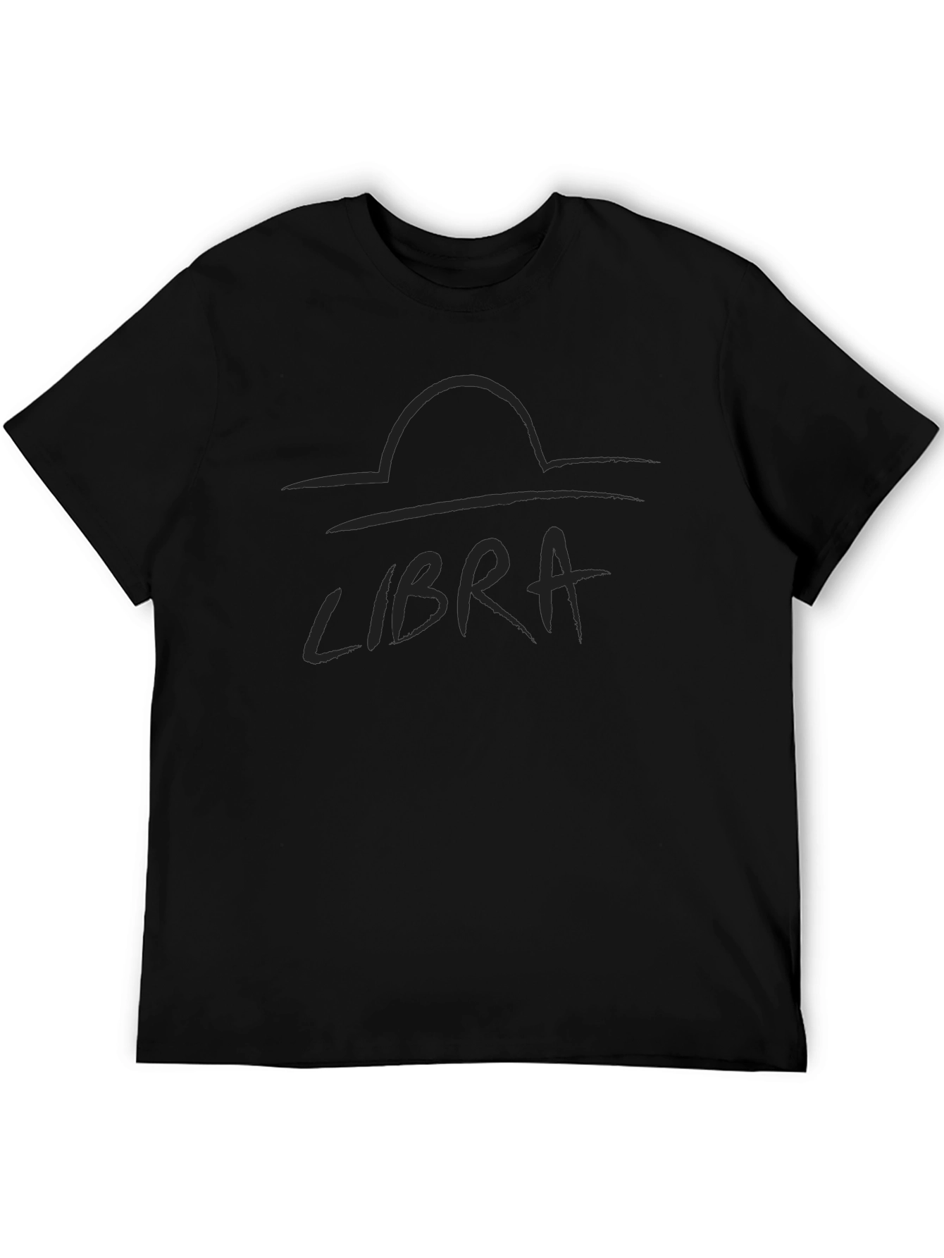 Libra Zodiac Black Graphic Tee