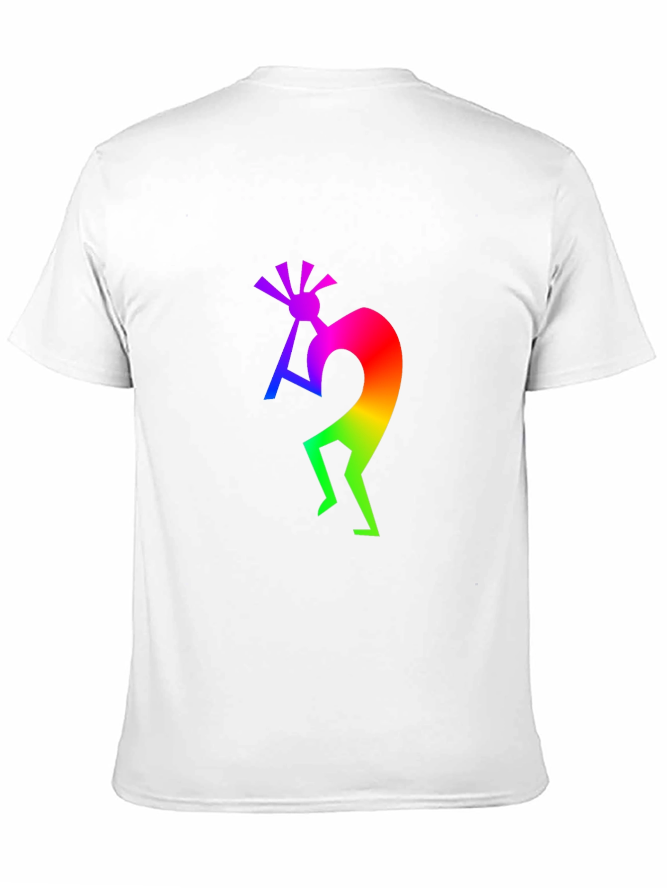 Rainbow Kokopelli Black T-Shirt