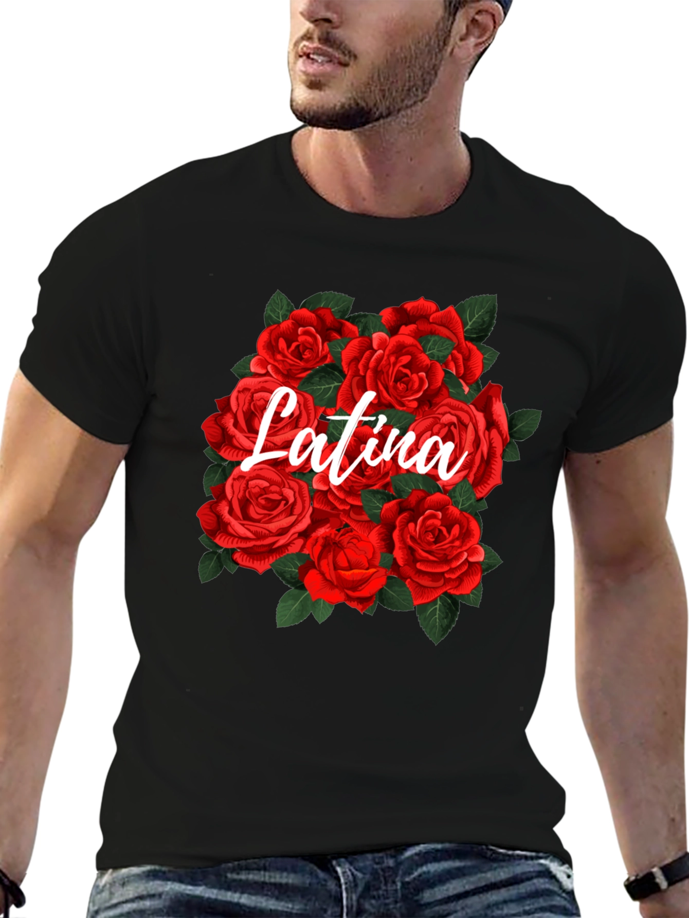 Latina Roses Graphic T-Shirt - Floral Pride Tee