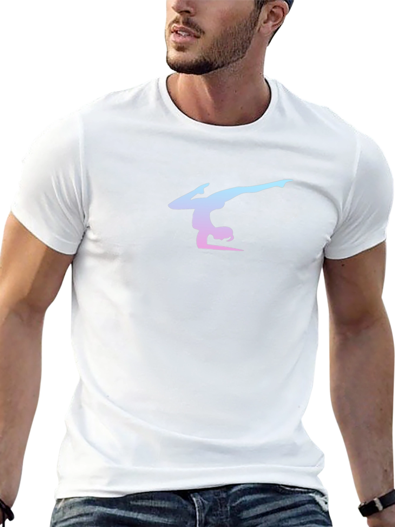 Gymnastics Pose Graphic Tee - Black