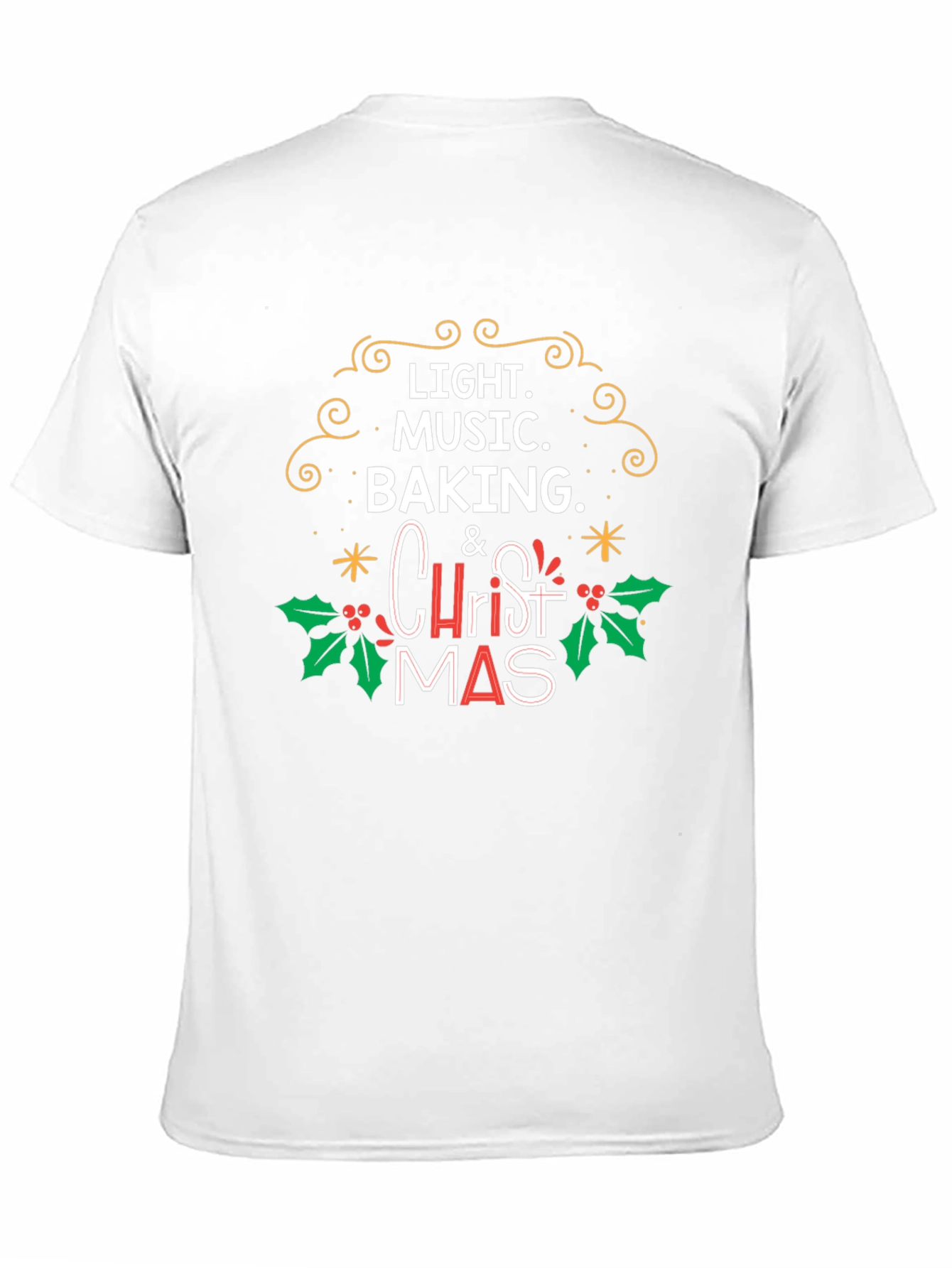 Christmas Light Music Baking T-Shirt