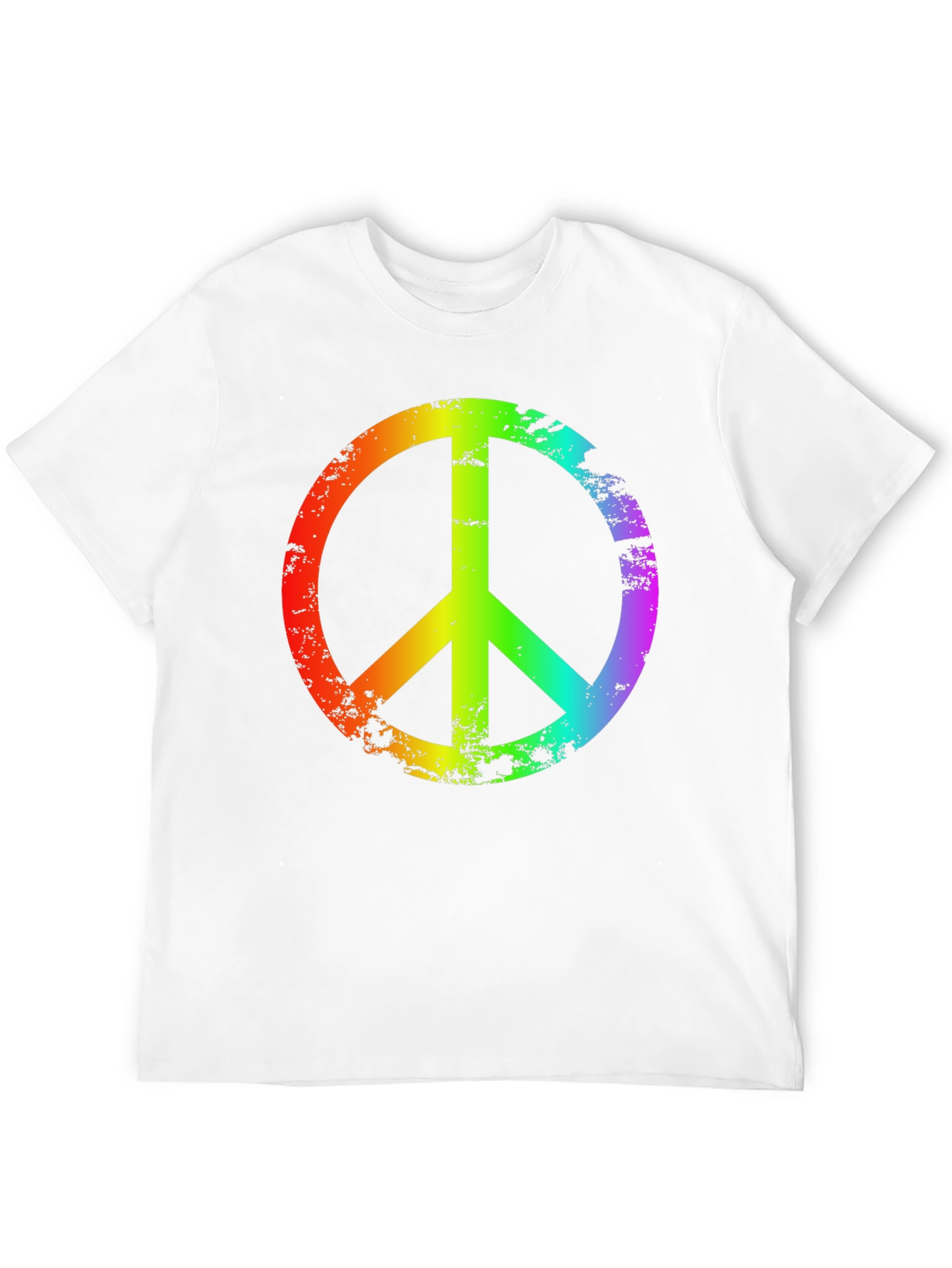 Rainbow Peace Sign T-Shirt - Black Casual Tee