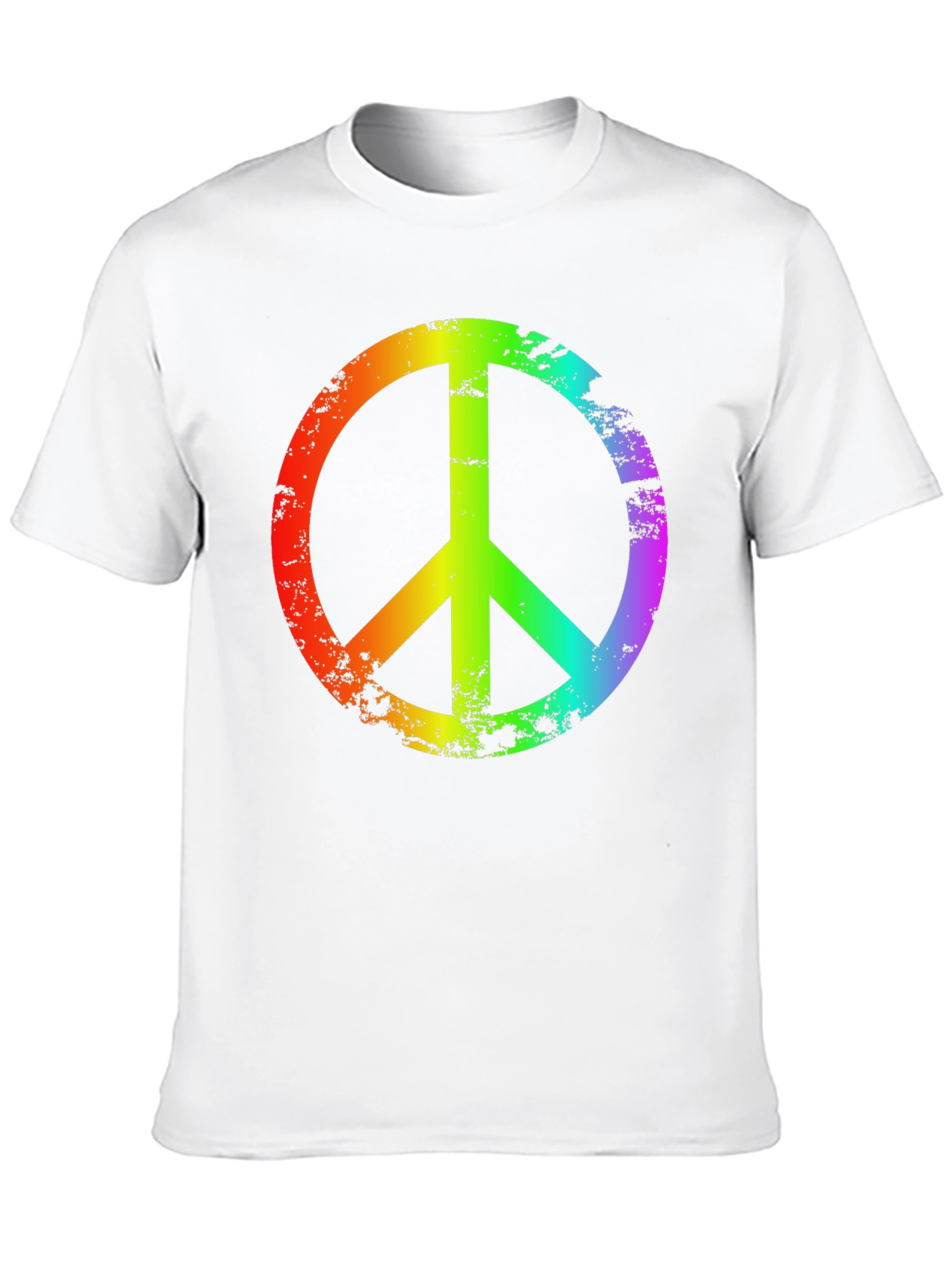 Rainbow Peace Sign T-Shirt - Black Casual Tee
