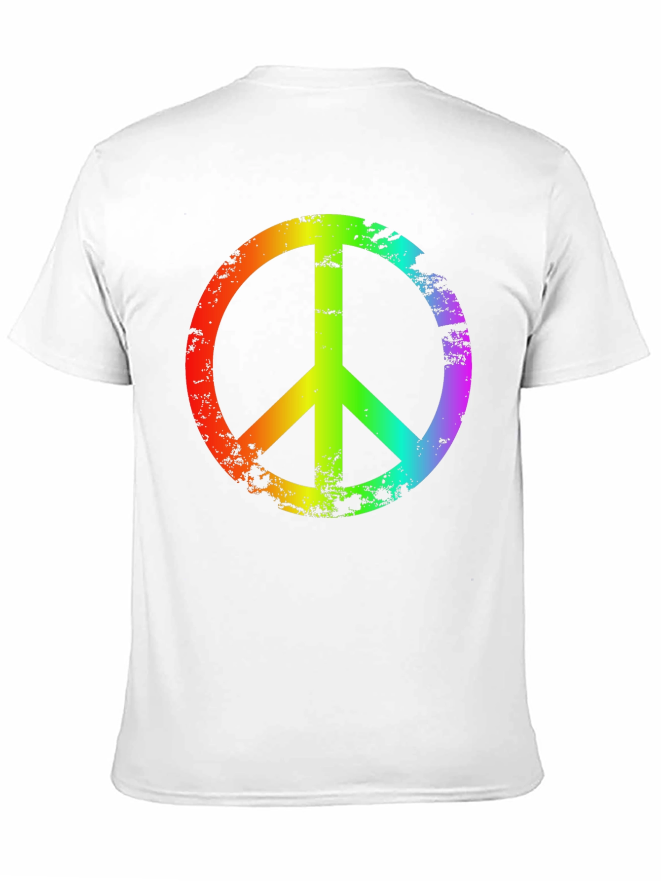 Rainbow Peace Sign T-Shirt - Black Casual Tee