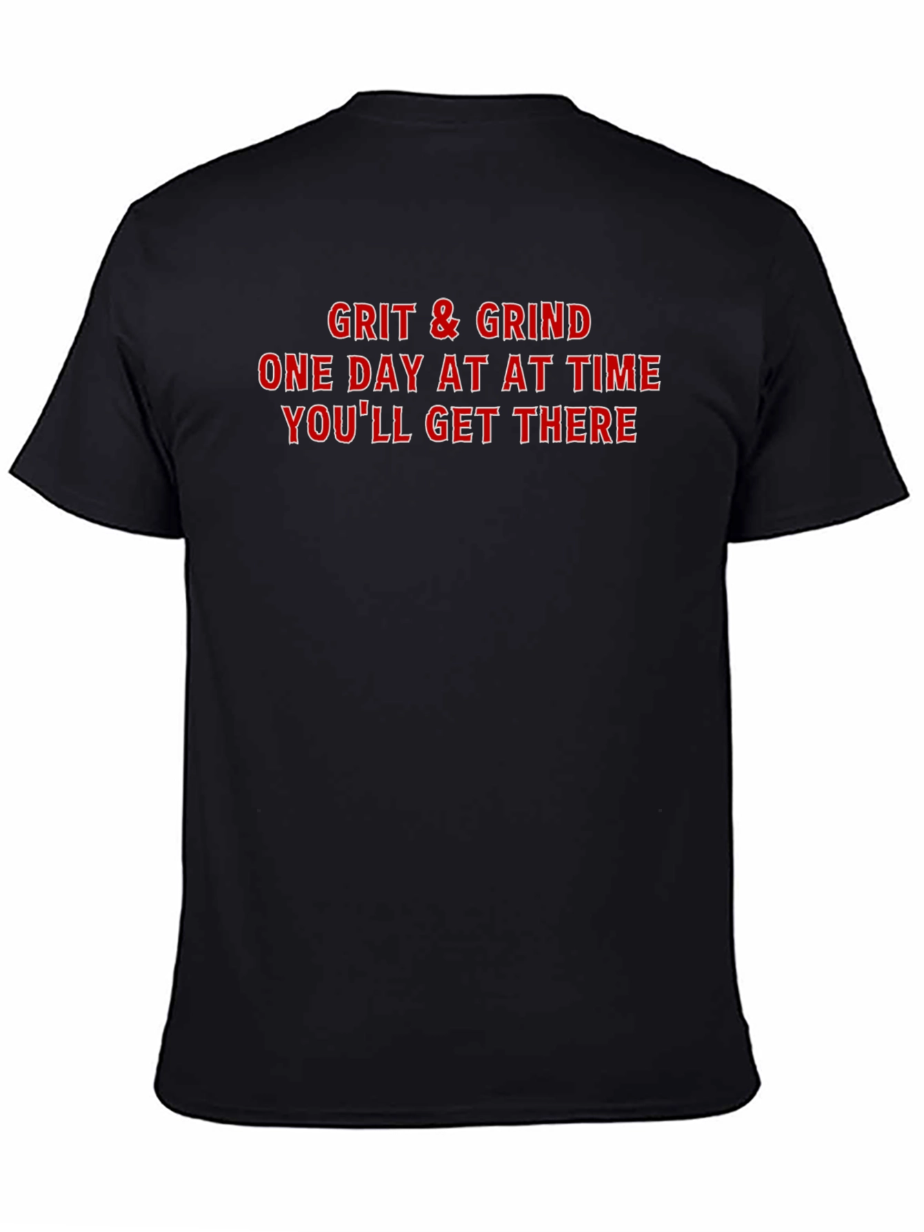 Grit & Grind Motivational Graphic Tee - Black