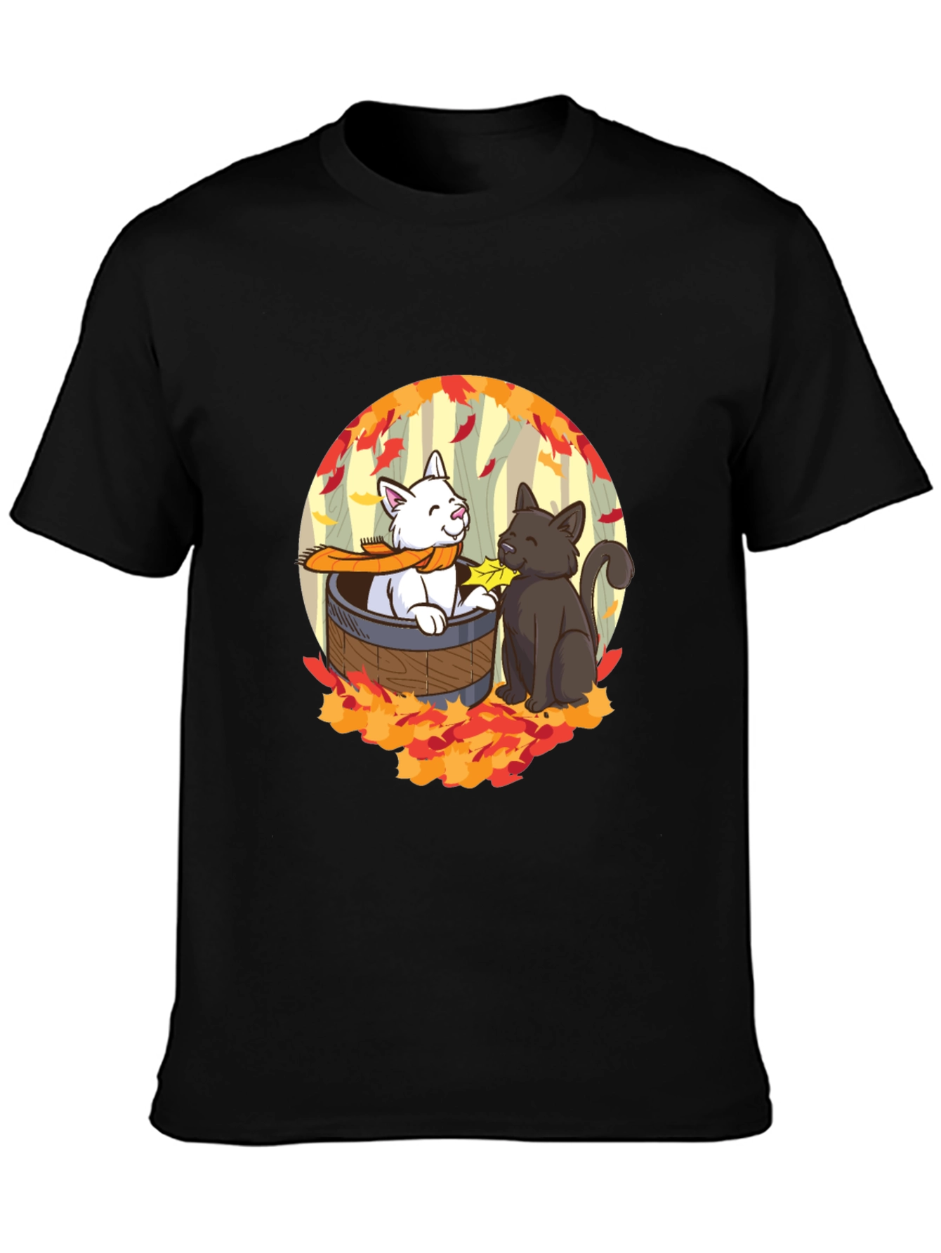 Autumn Cats T-Shirt - Cute Fall Design
