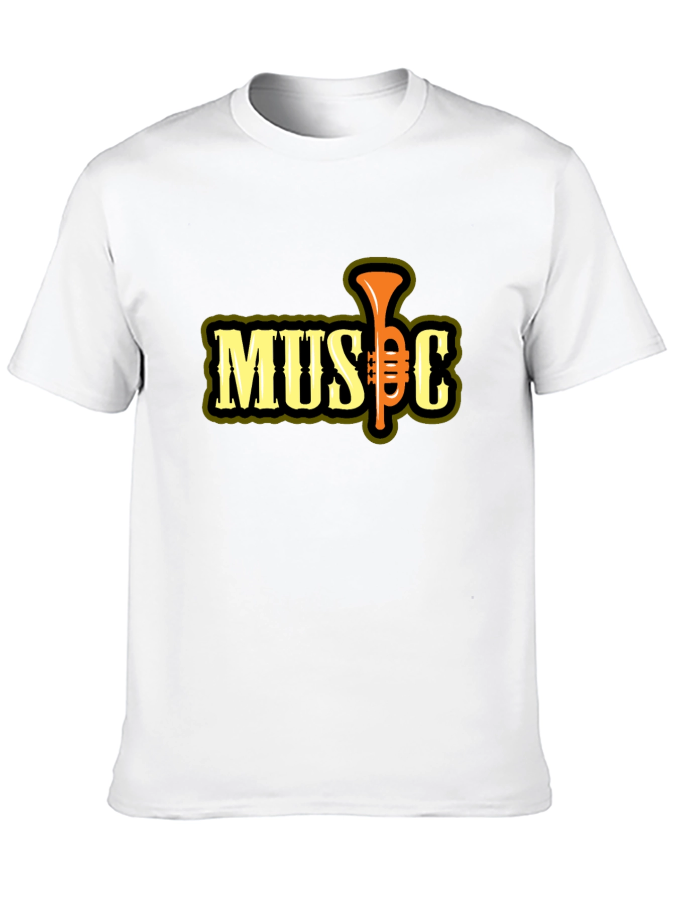 Music Trumpet Graphic T-Shirt - Black