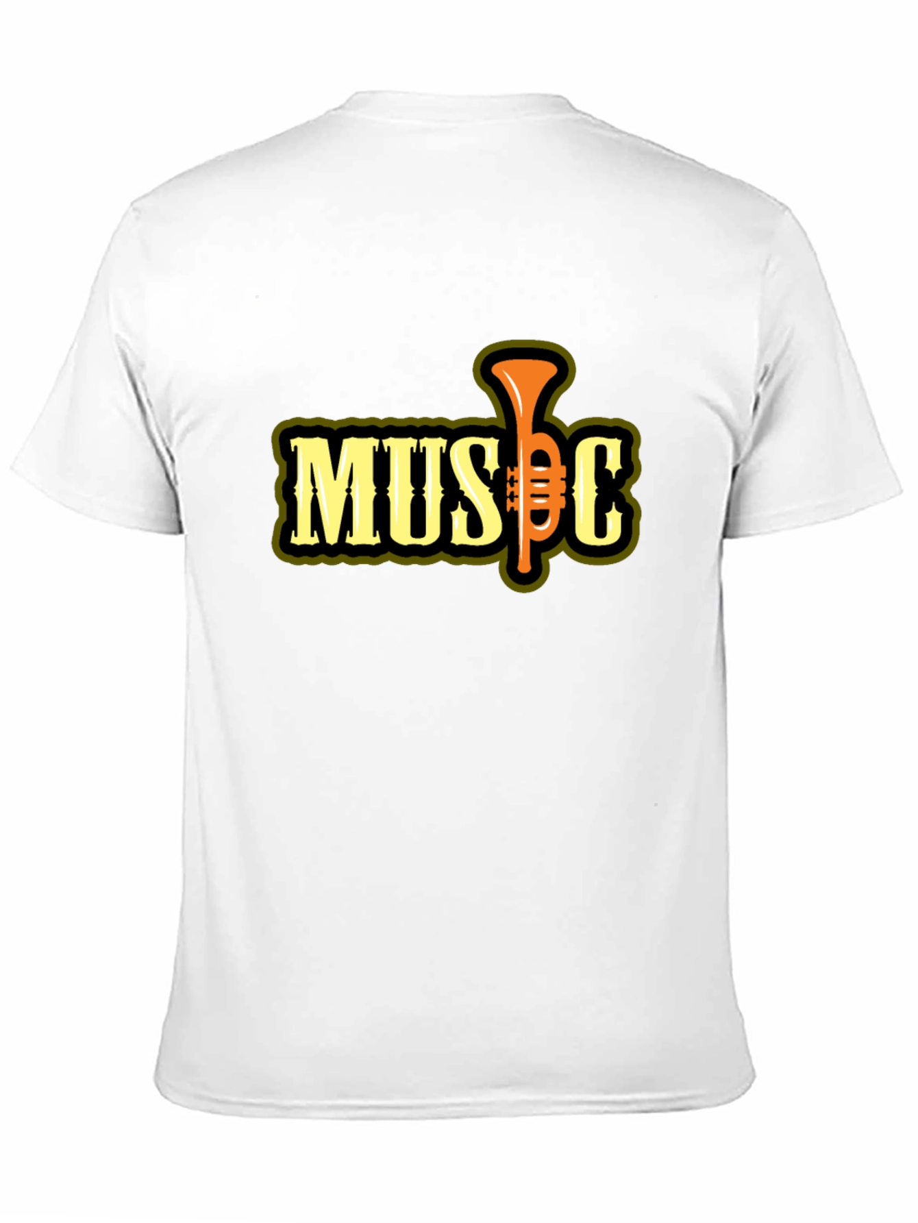Music Trumpet Graphic T-Shirt - Black