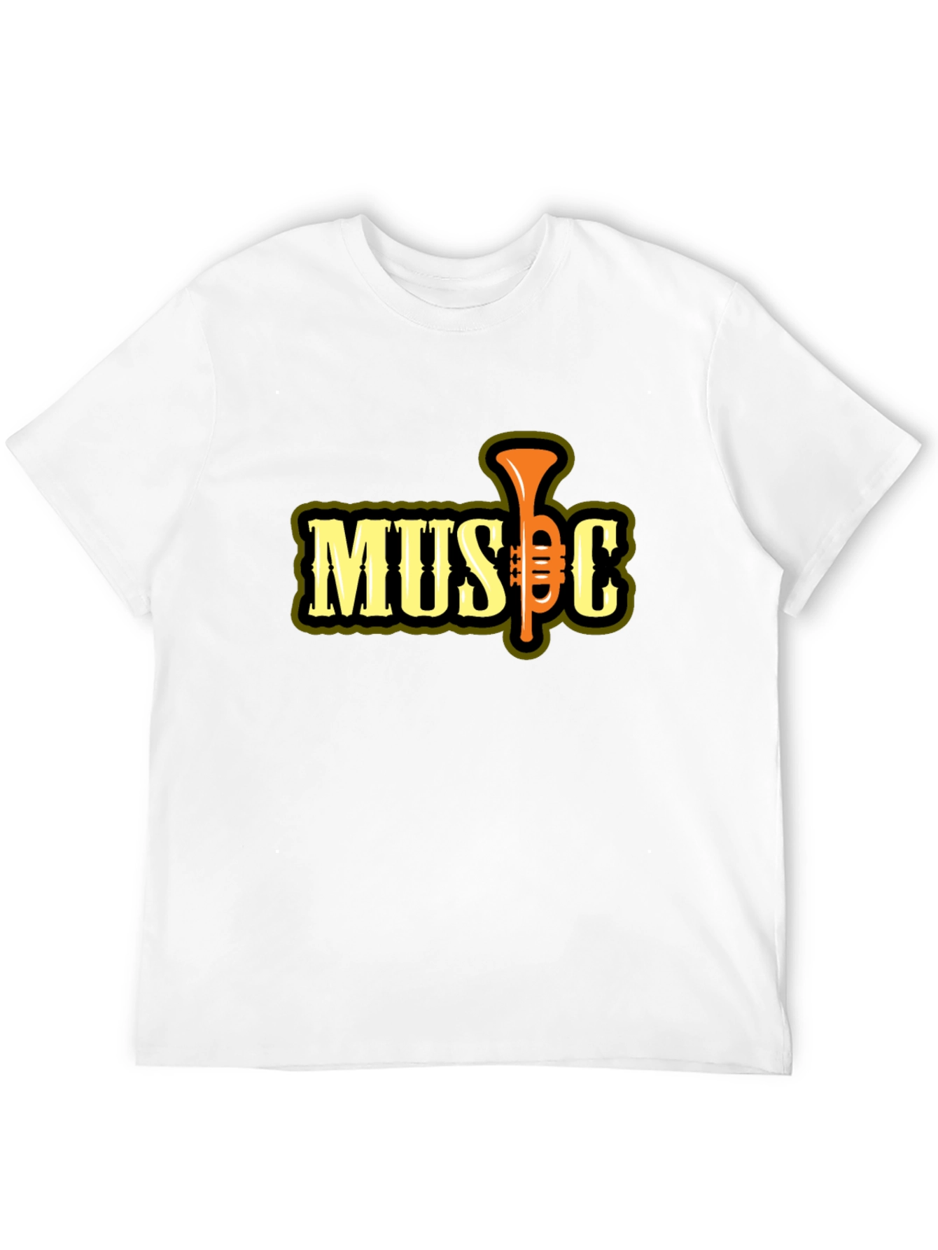 Music Trumpet Graphic T-Shirt - Black