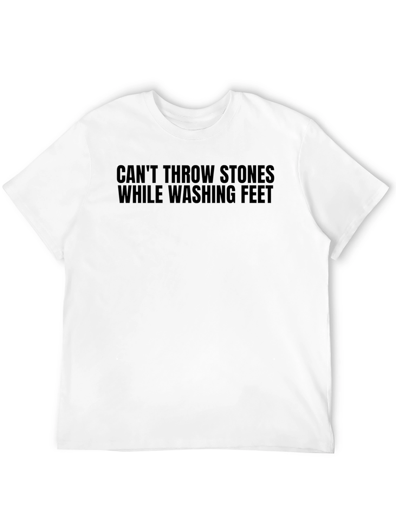 Cant Throw Stones T-Shirt - Black Graphic Tee