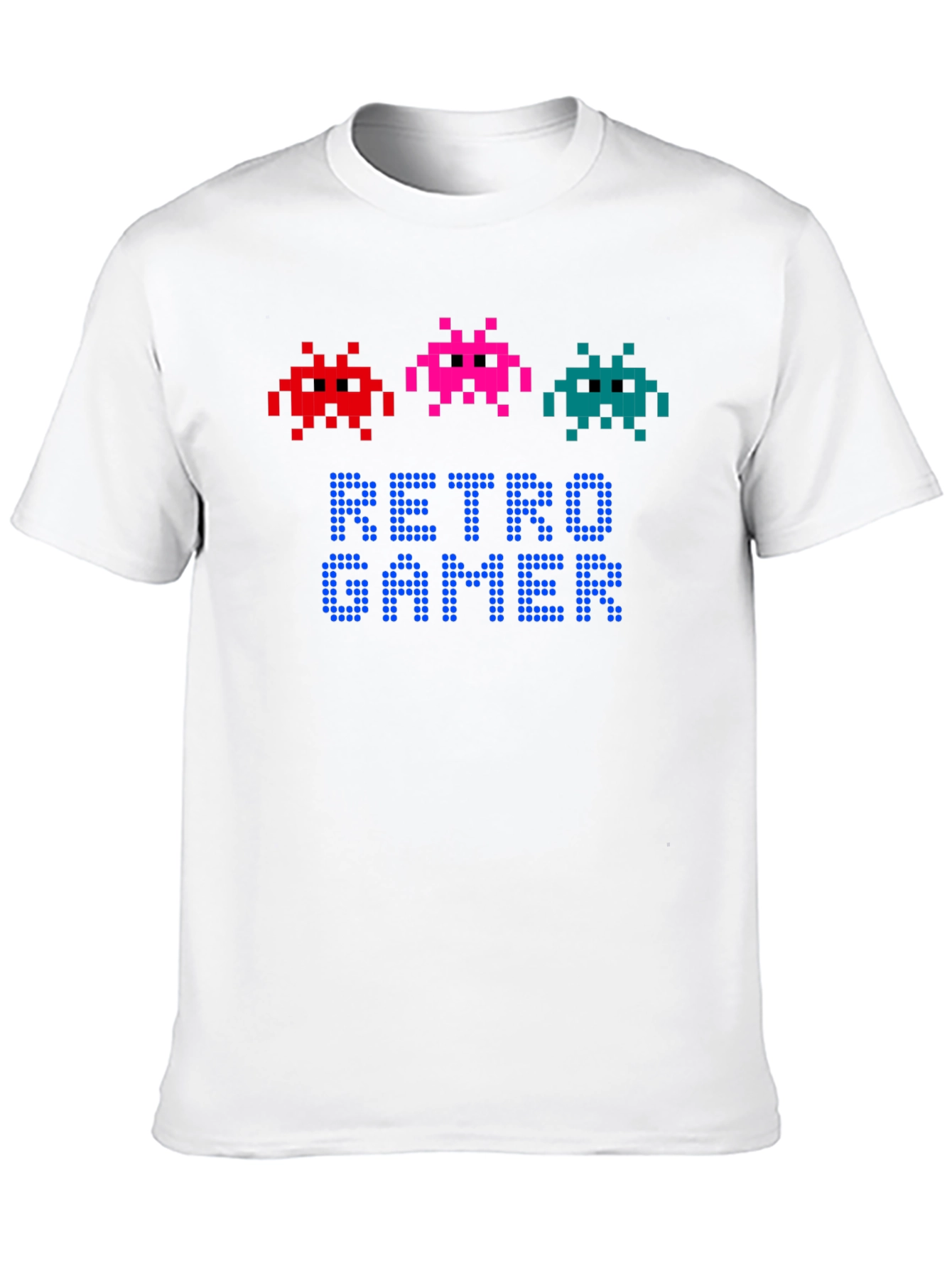 Retro Gamer T-Shirt - Pixel Art Alien Design
