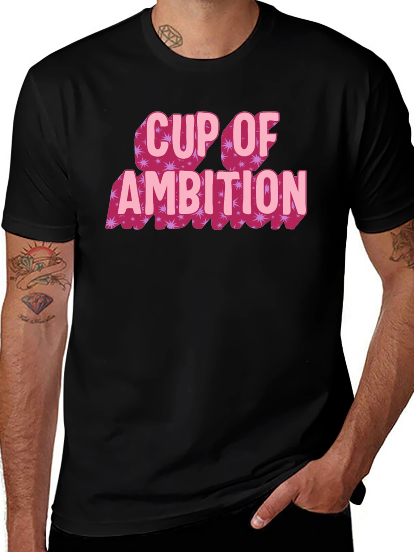 Cup of Ambition Graphic Tee - Black