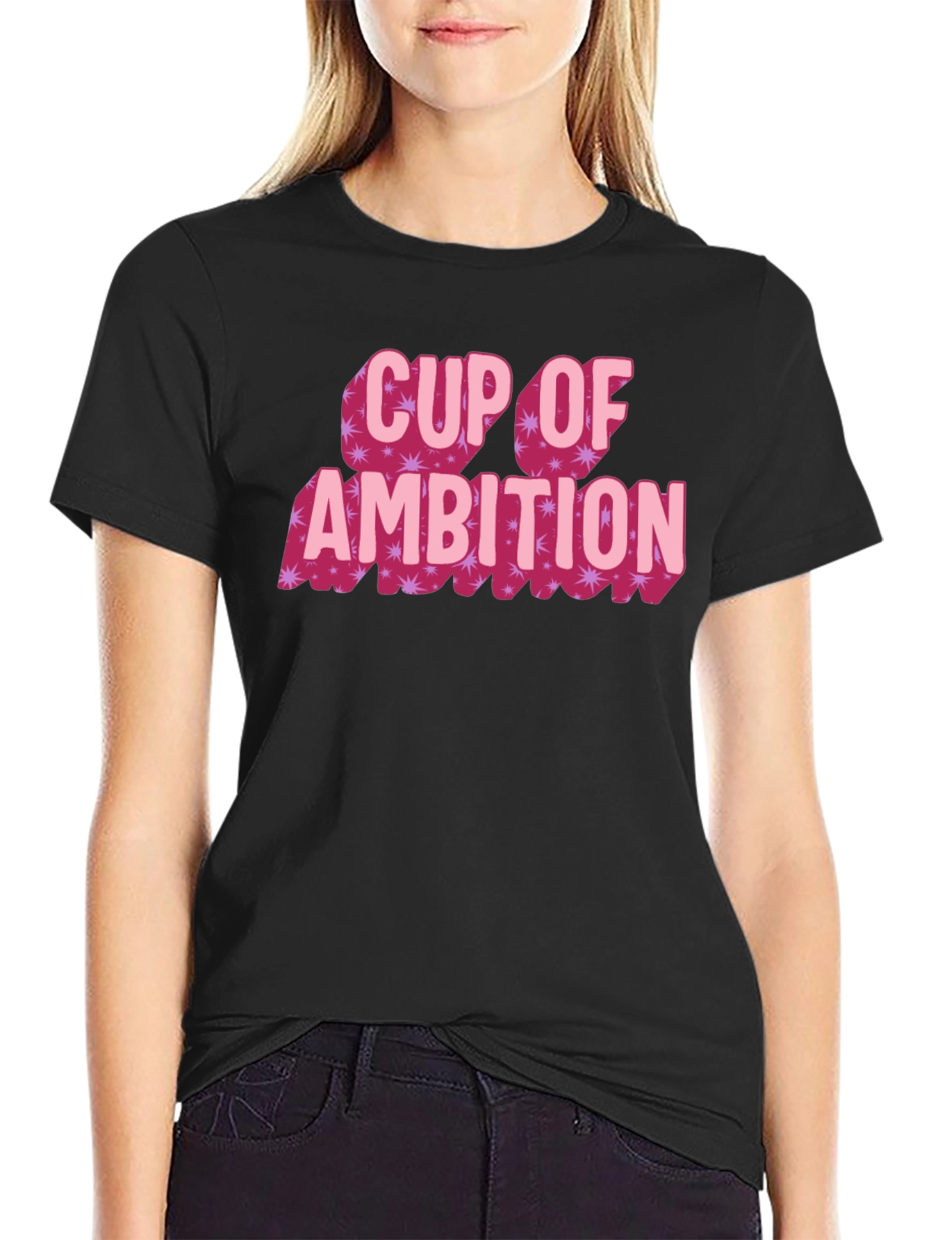 Cup of Ambition Graphic Tee - Black
