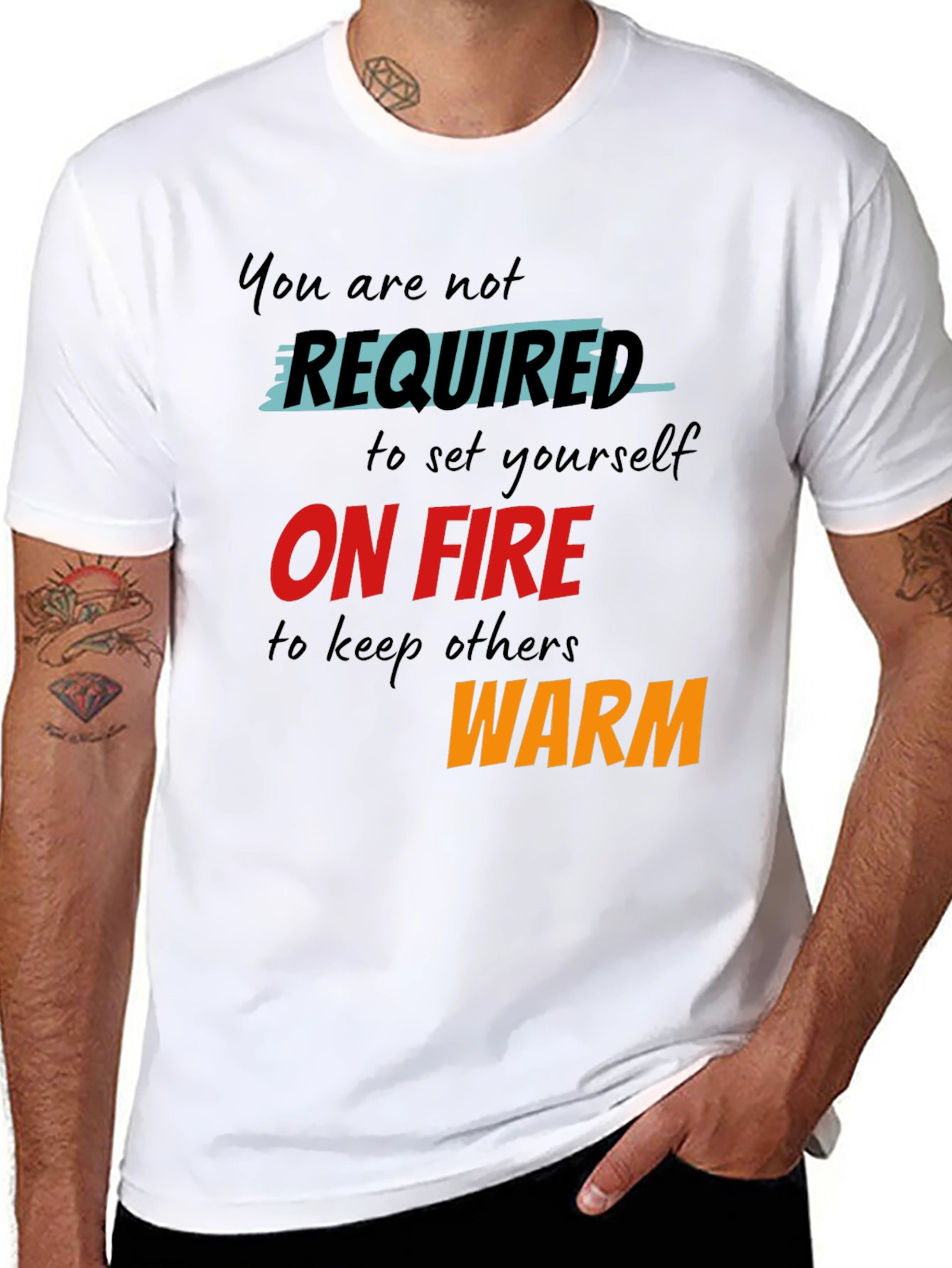 Inspirational Graphic Tee - You Are Not Required