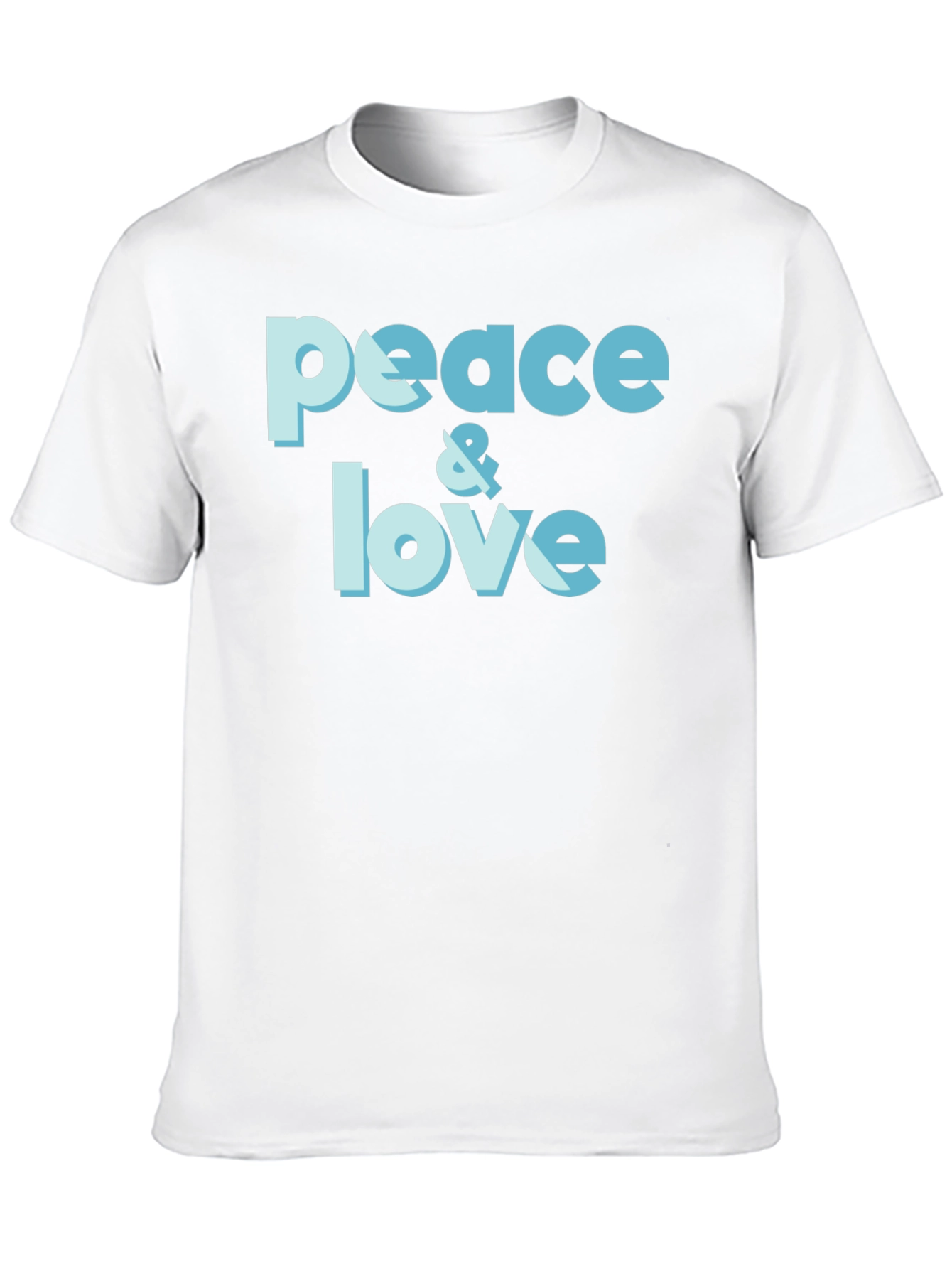 Peace & Love Graphic T-Shirt - Trendy Casual Tee