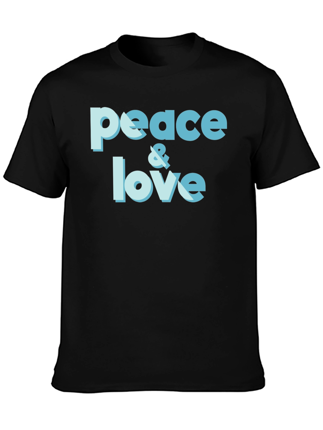 Peace & Love Graphic T-Shirt - Trendy Casual Tee