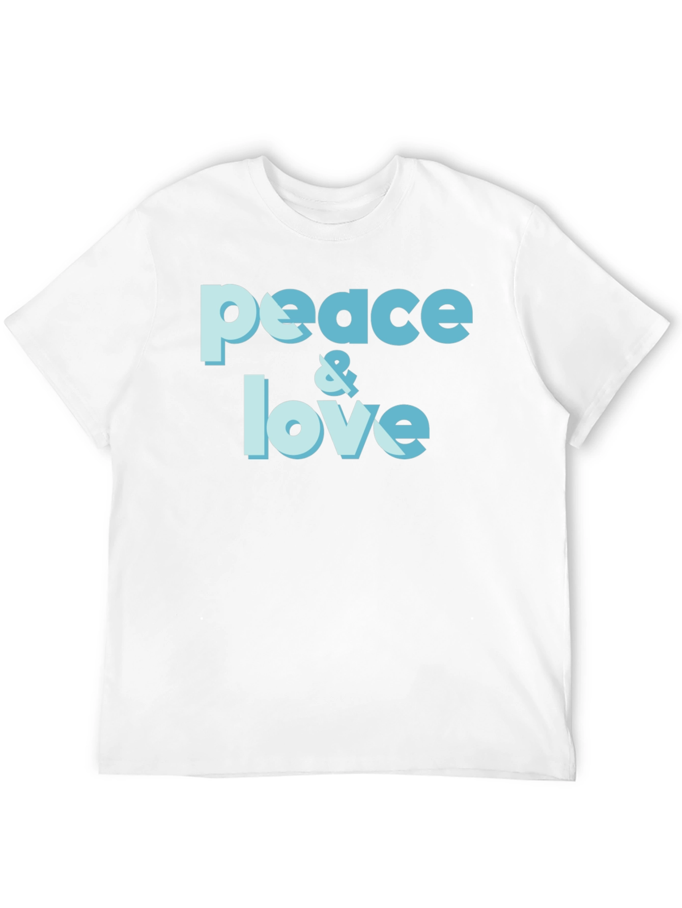 Peace & Love Graphic T-Shirt - Trendy Casual Tee