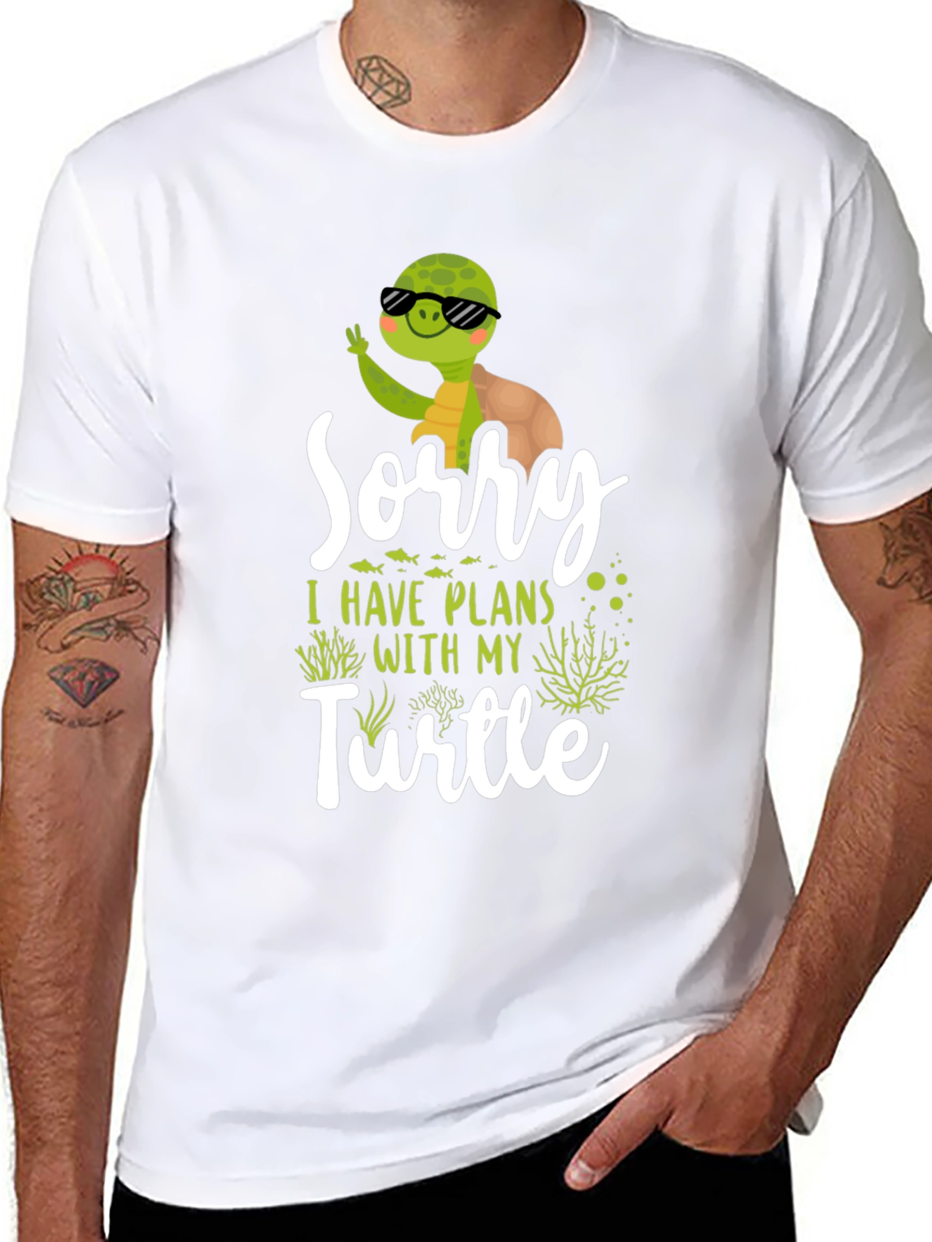 Funny Turtle Plans Graphic T-Shirt
