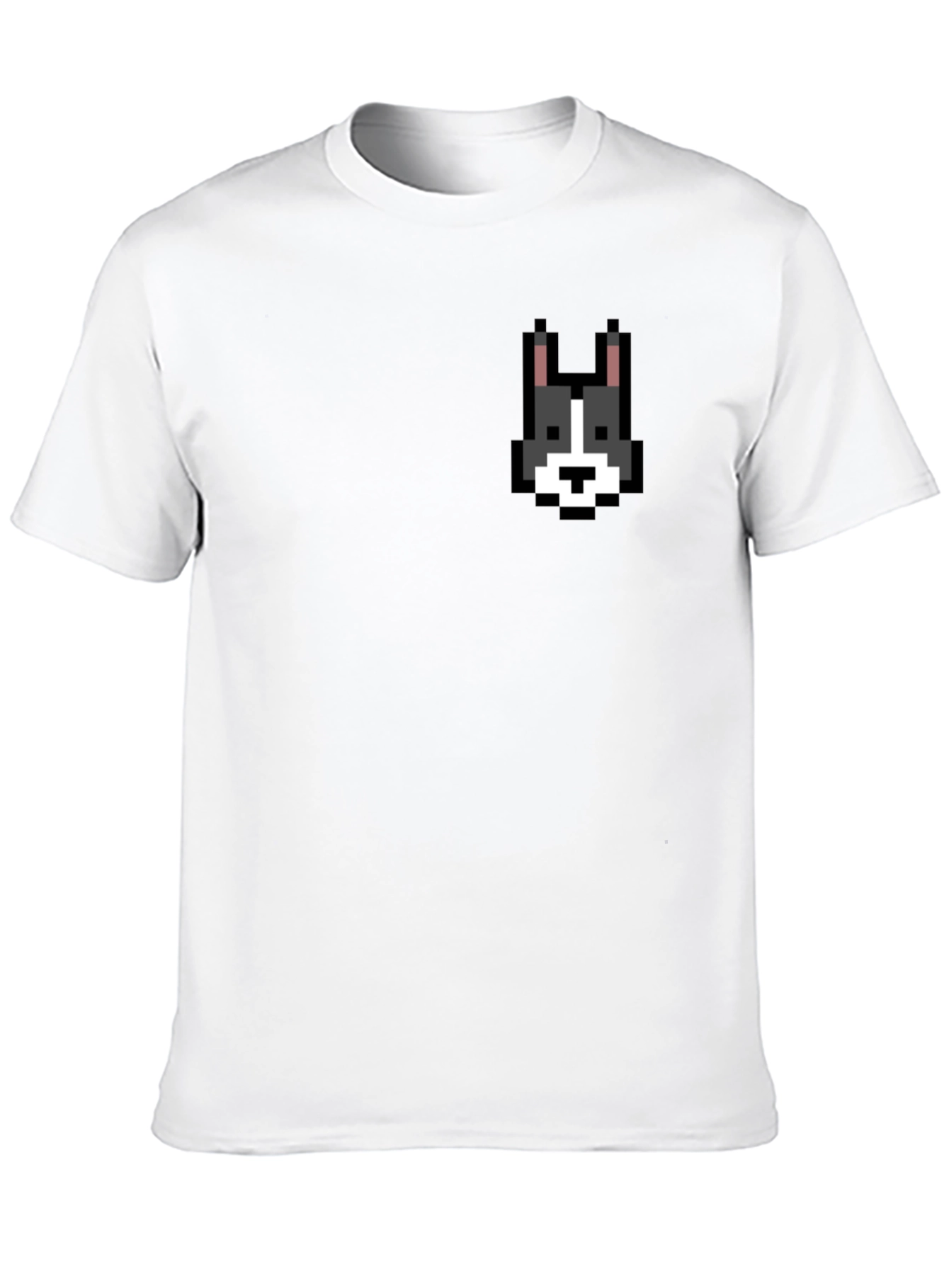 Pixel Dog T-Shirt - Black Cotton Tee
