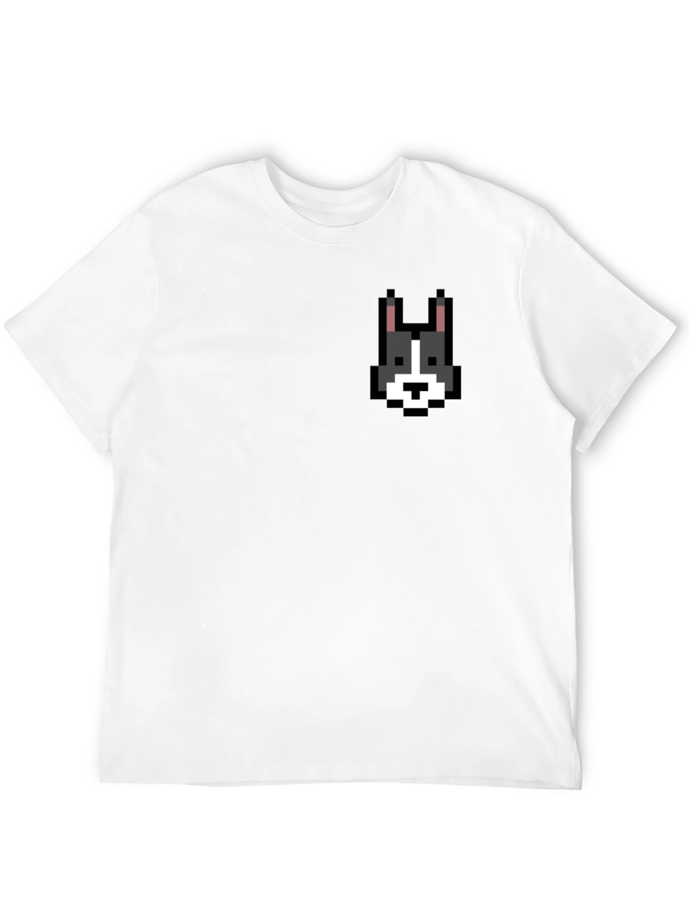 Pixel Dog T-Shirt - Black Cotton Tee