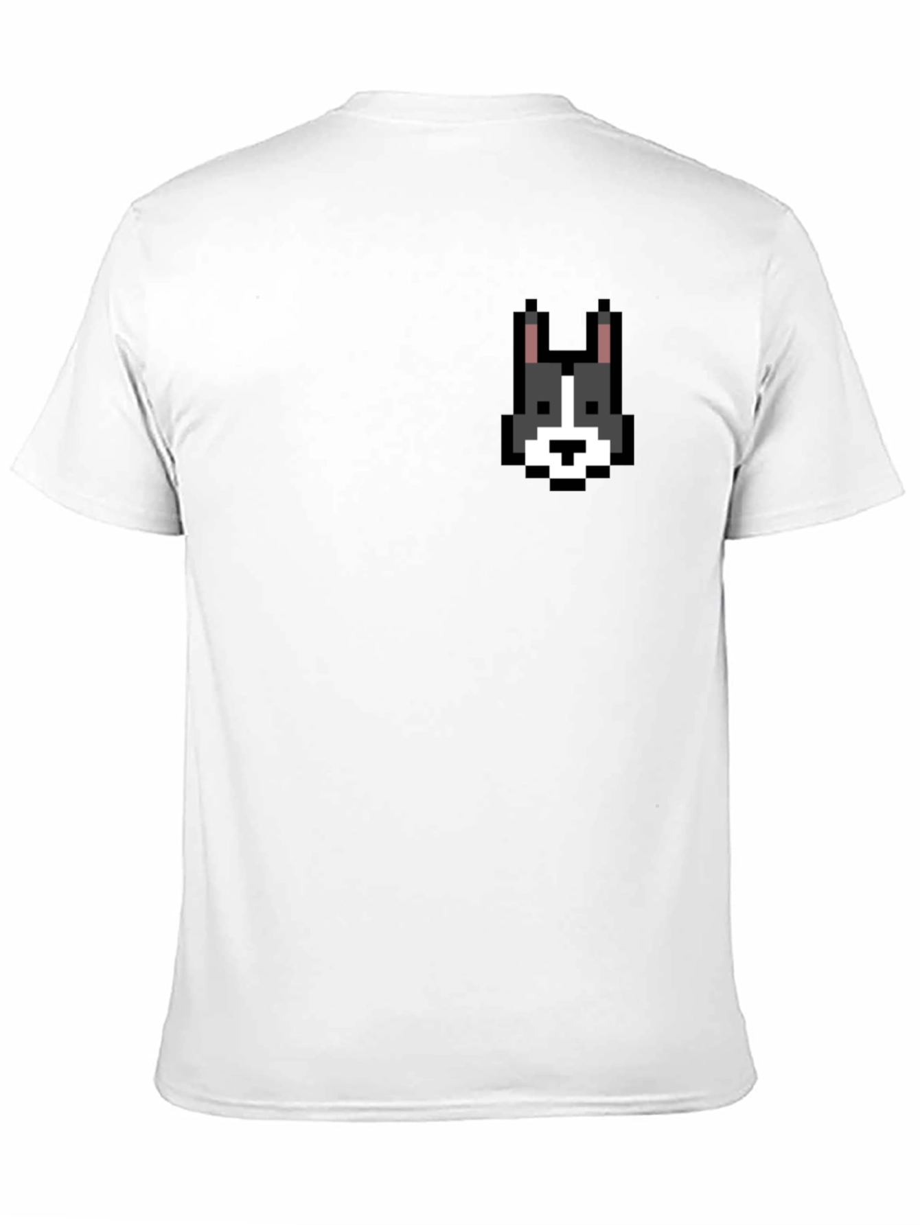 Pixel Dog T-Shirt - Black Cotton Tee