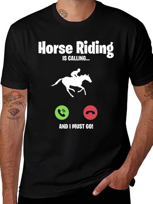 Horse Riding Is Calling Graphic T-Shirt