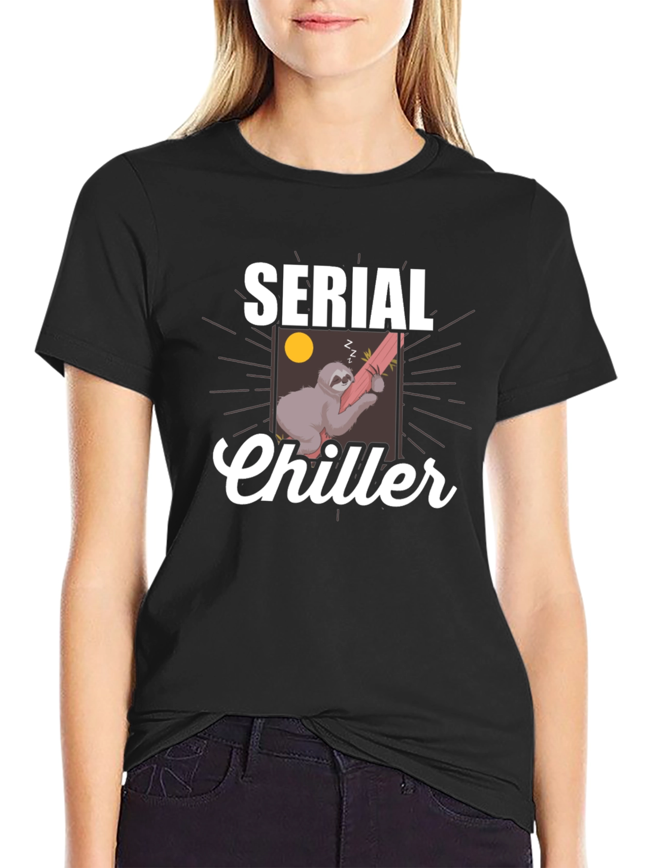 Serial Chiller Sloth Graphic T-Shirt