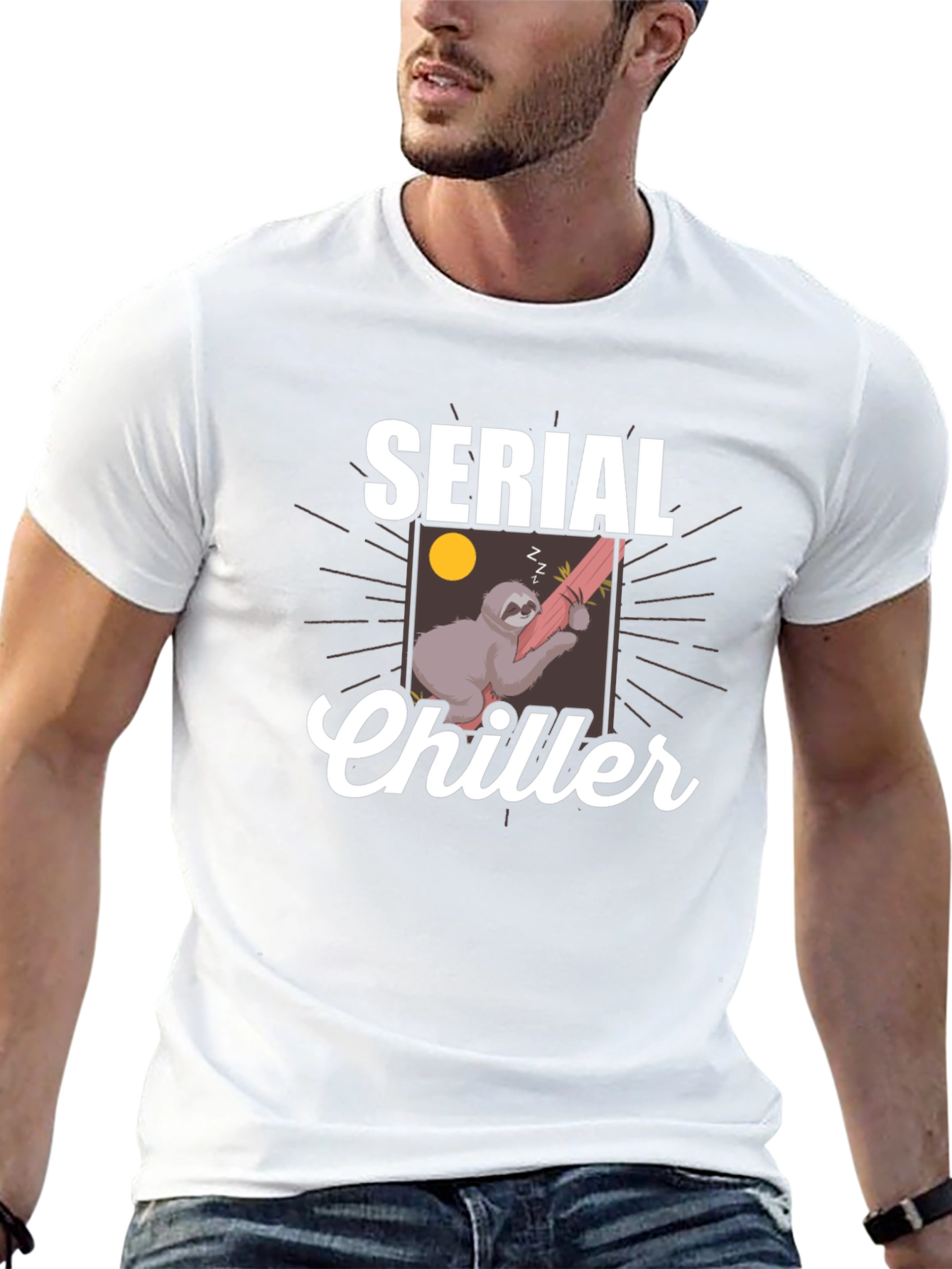 Serial Chiller Sloth Graphic T-Shirt