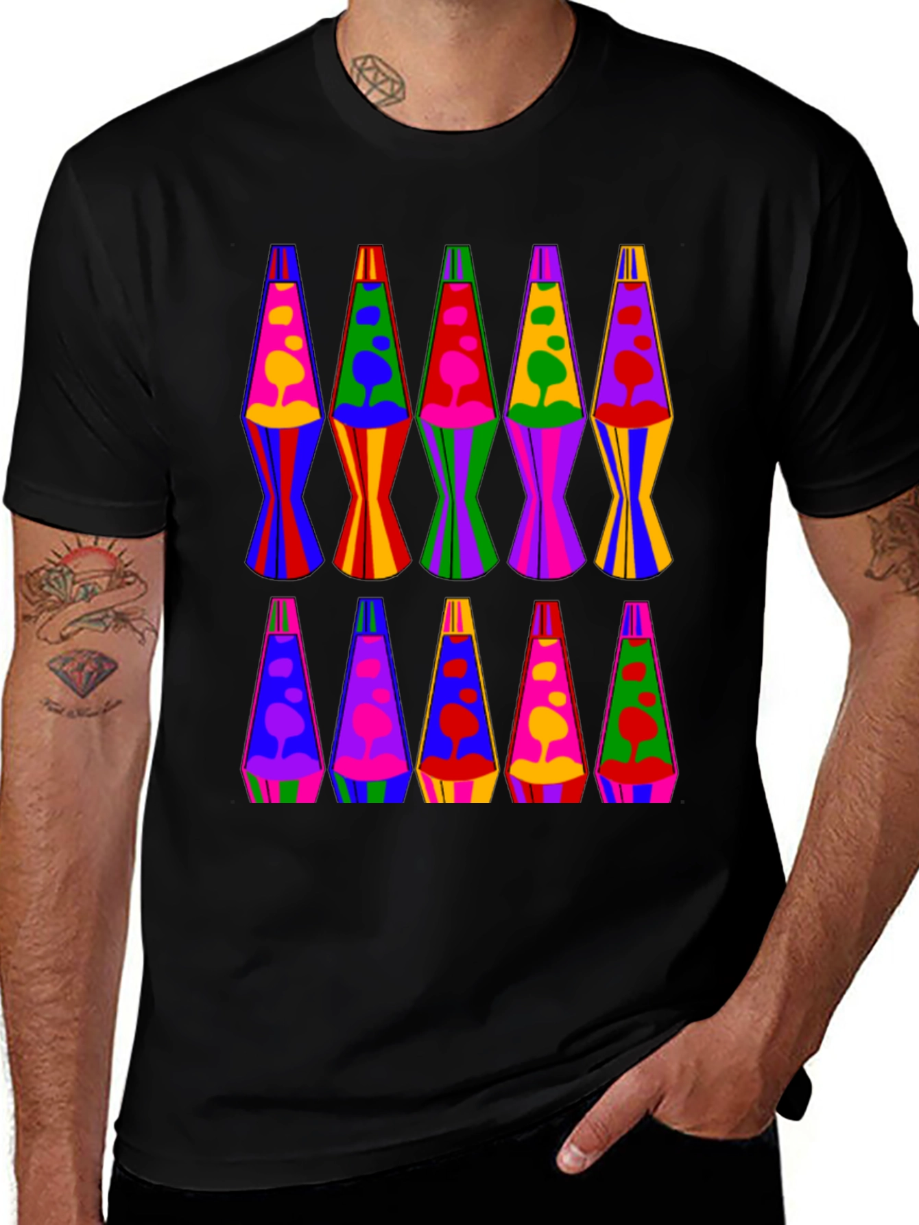 Retro Lava Lamp Pattern T-Shirt