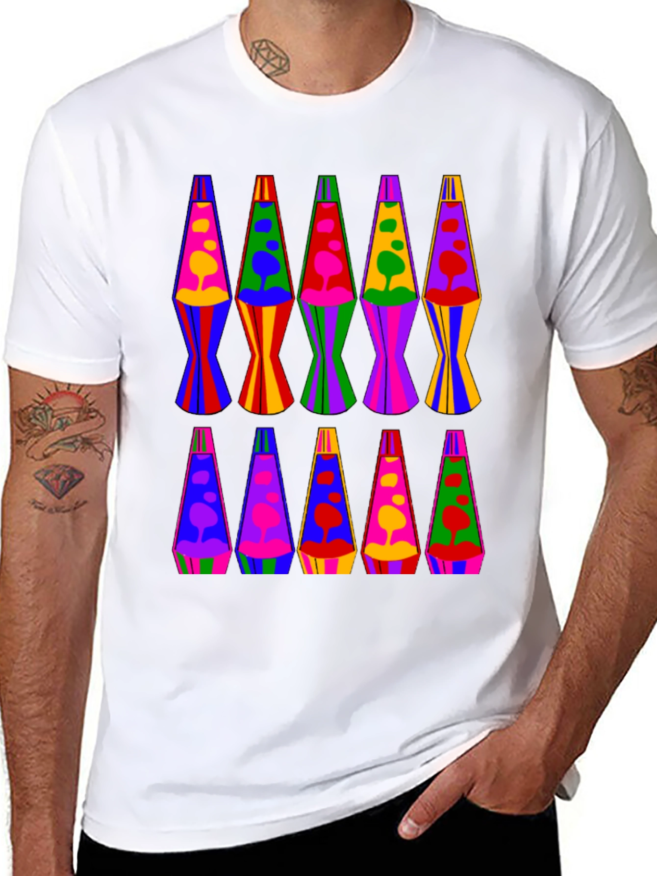 Retro Lava Lamp Pattern T-Shirt