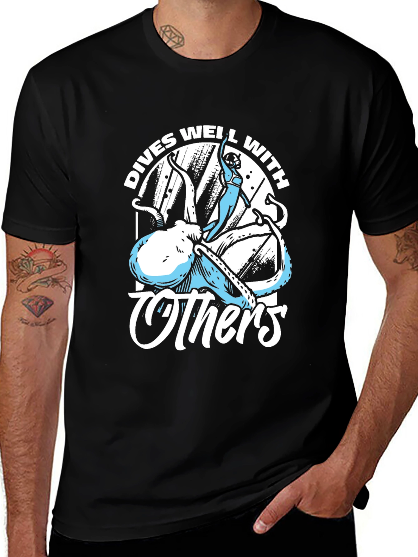 Dives Well With Others Octopus T-Shirt