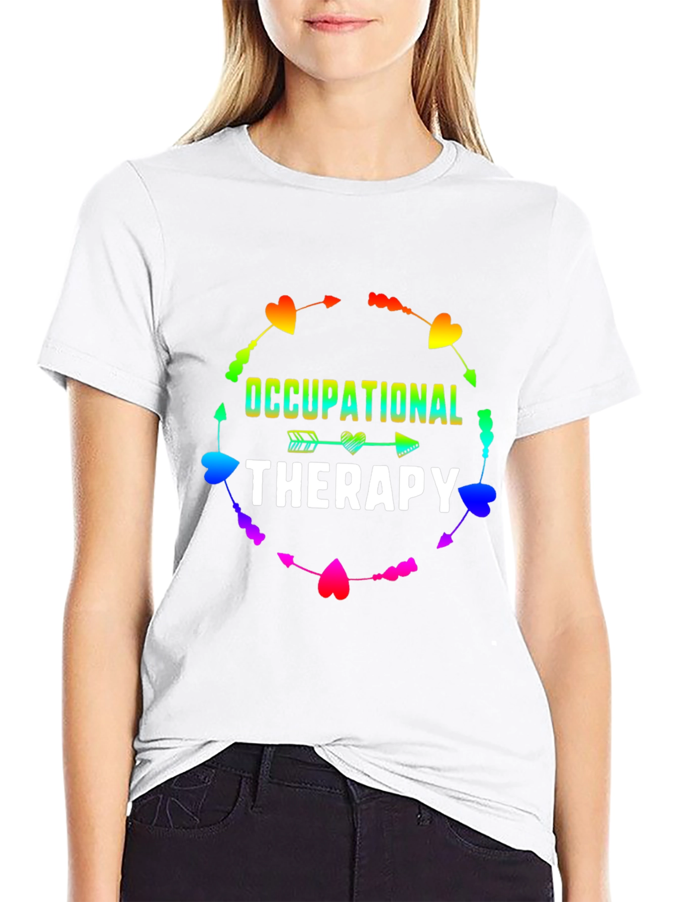 Occupational Therapy Rainbow Heart Arrow T-Shirt