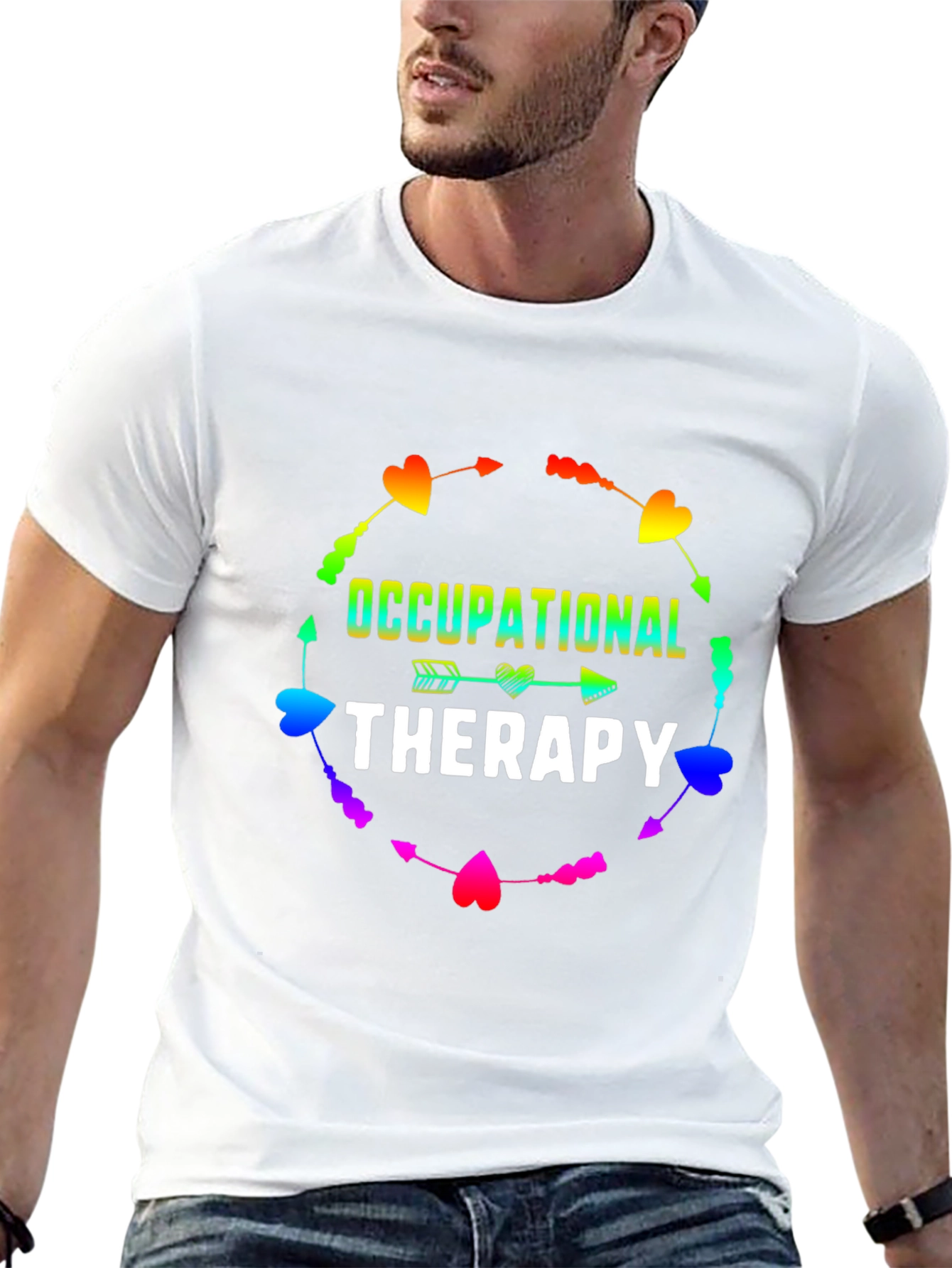 Occupational Therapy Rainbow Heart Arrow T-Shirt