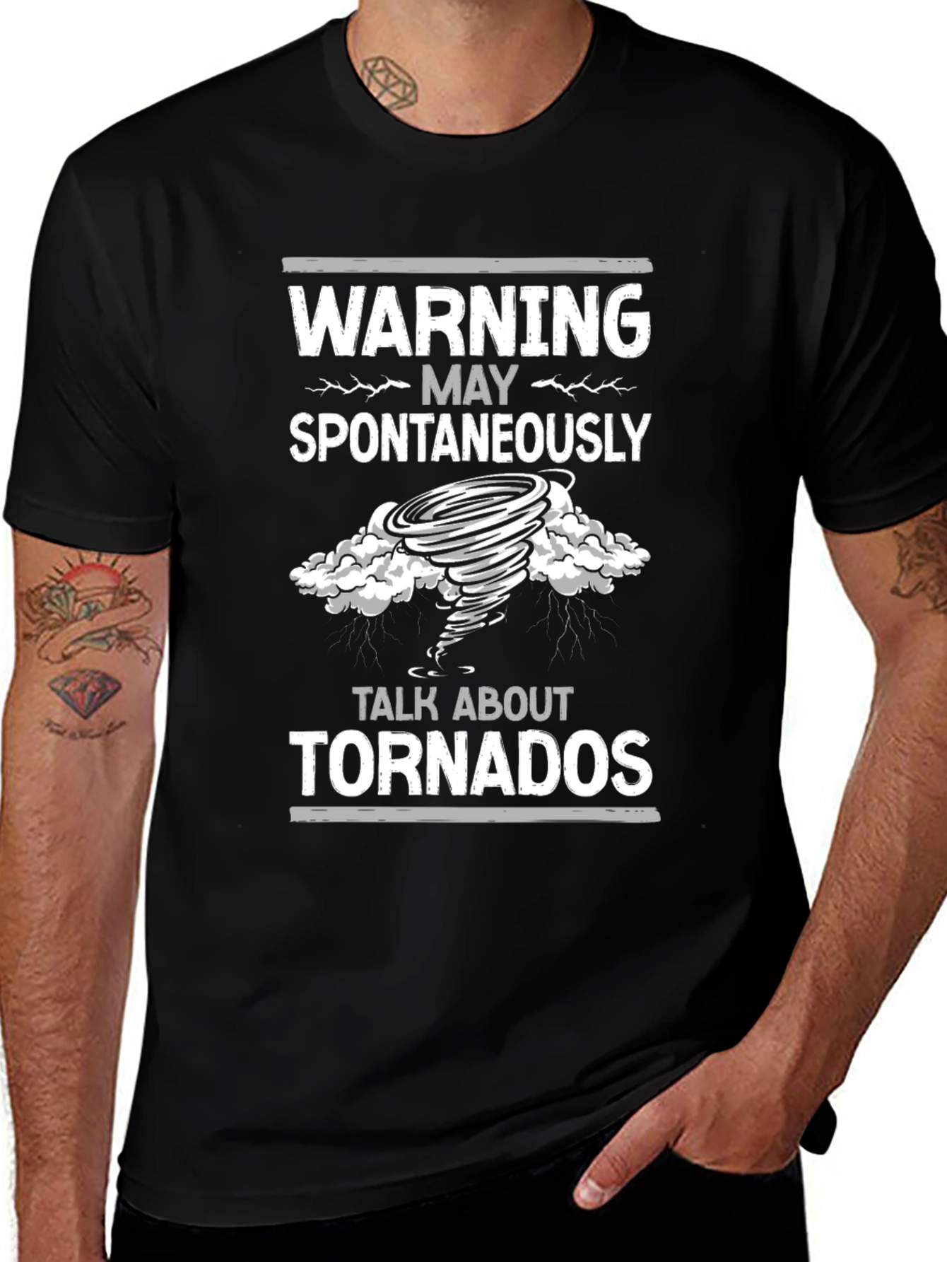 Warning May Spontaneously Talk About Tornadoes T-Shirt