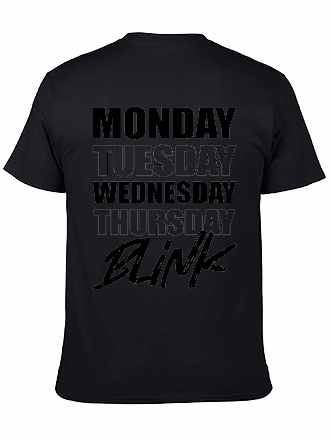 Black Blink Graphic Print T-Shirt