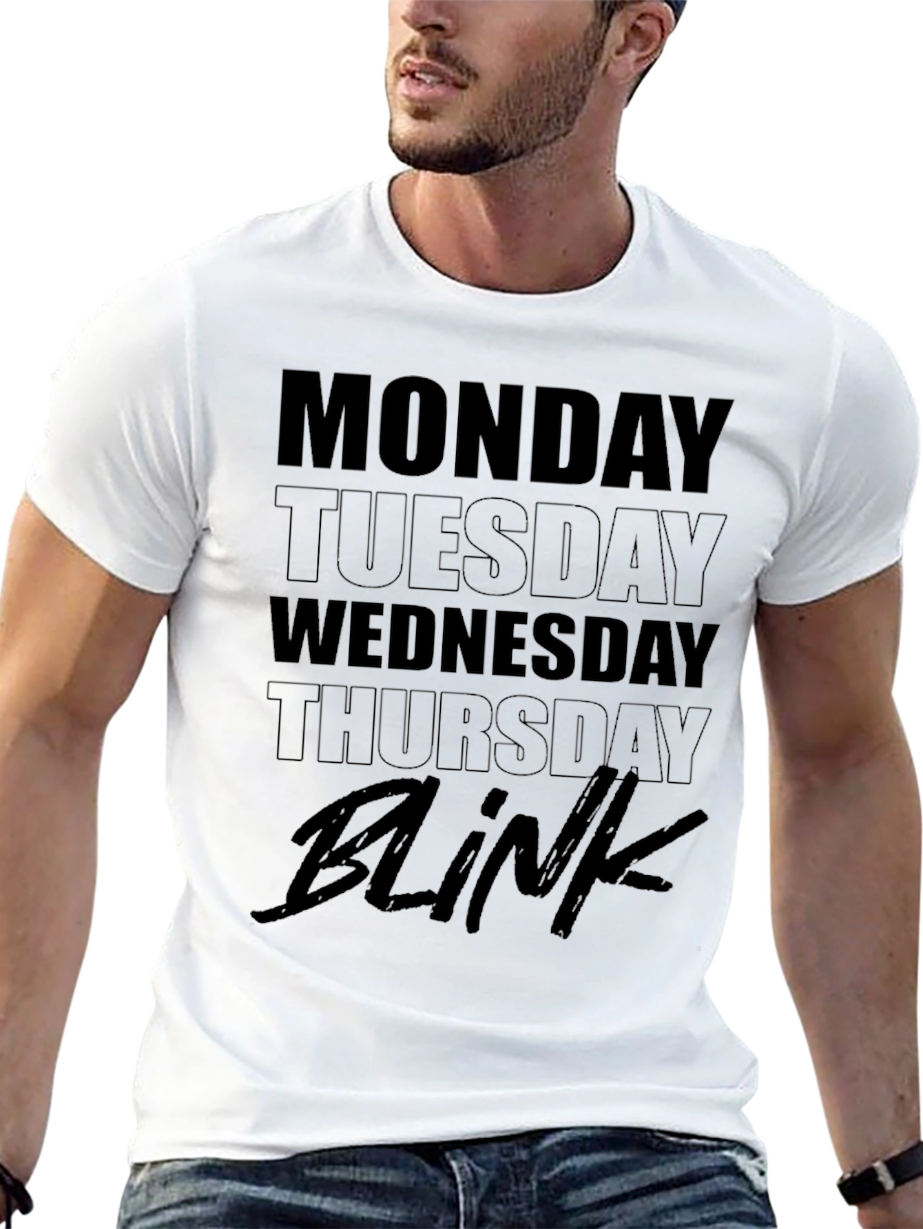 Black Blink Graphic Print T-Shirt