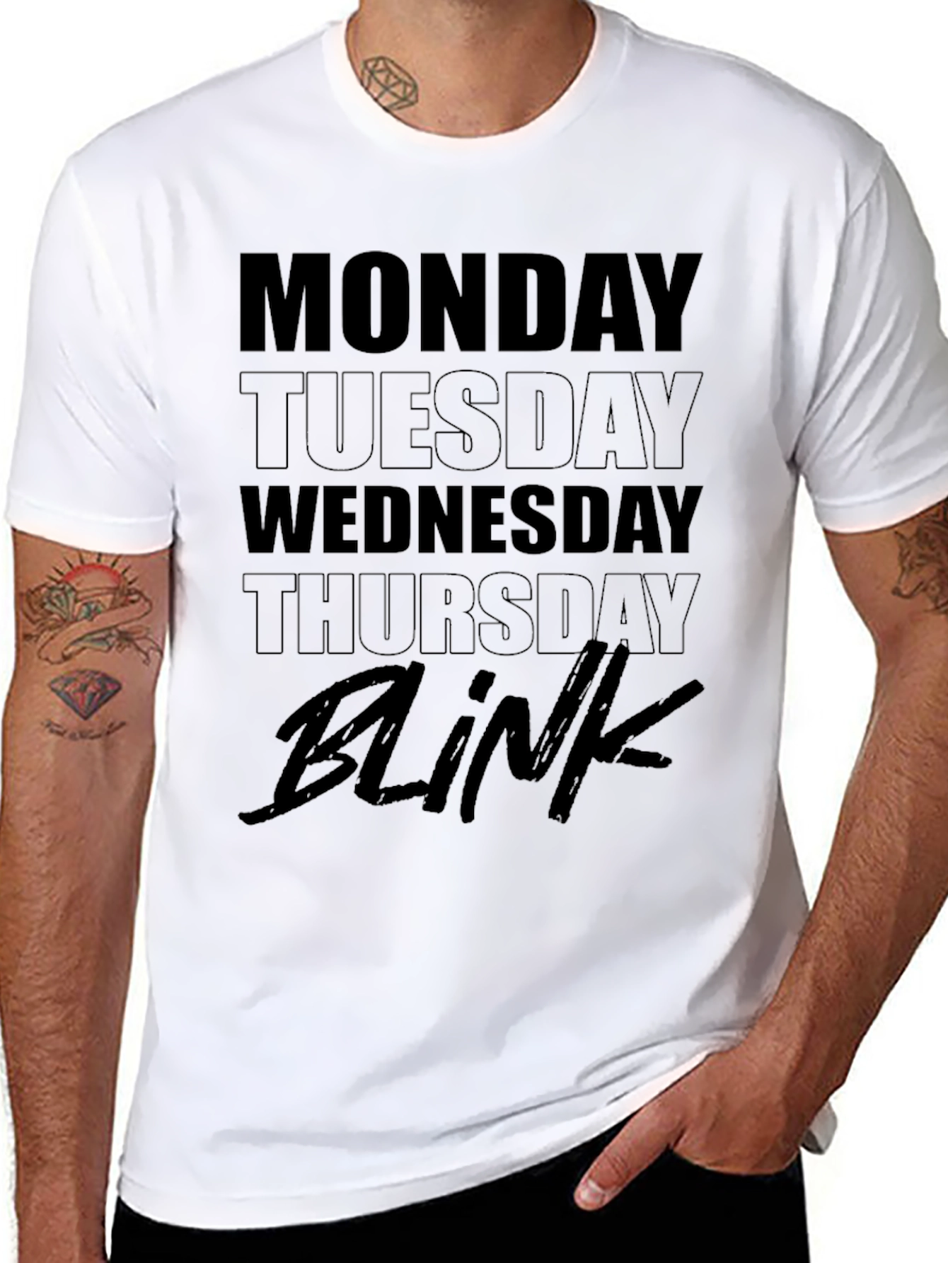 Black Blink Graphic Print T-Shirt