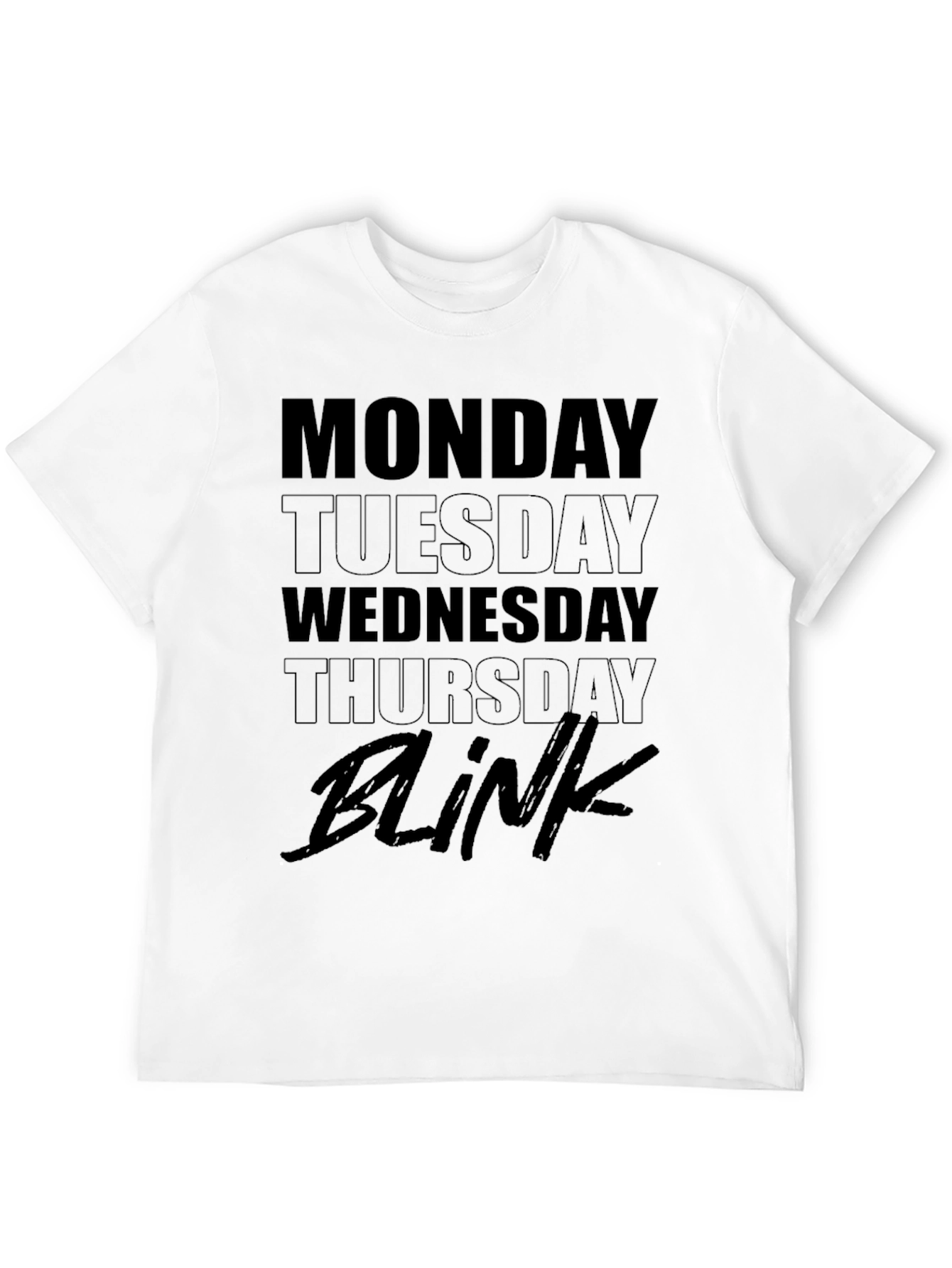 Black Blink Graphic Print T-Shirt