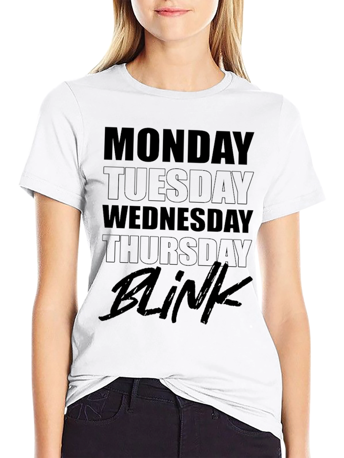 Black Blink Graphic Print T-Shirt