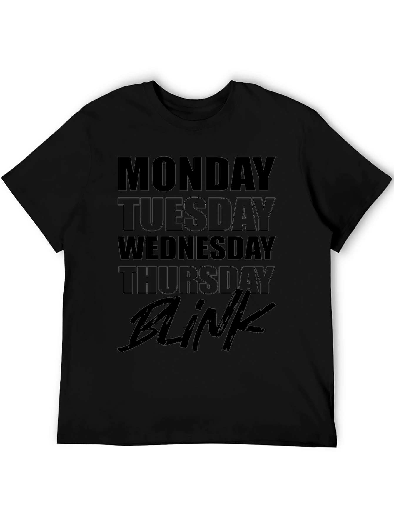 Black Blink Graphic Print T-Shirt