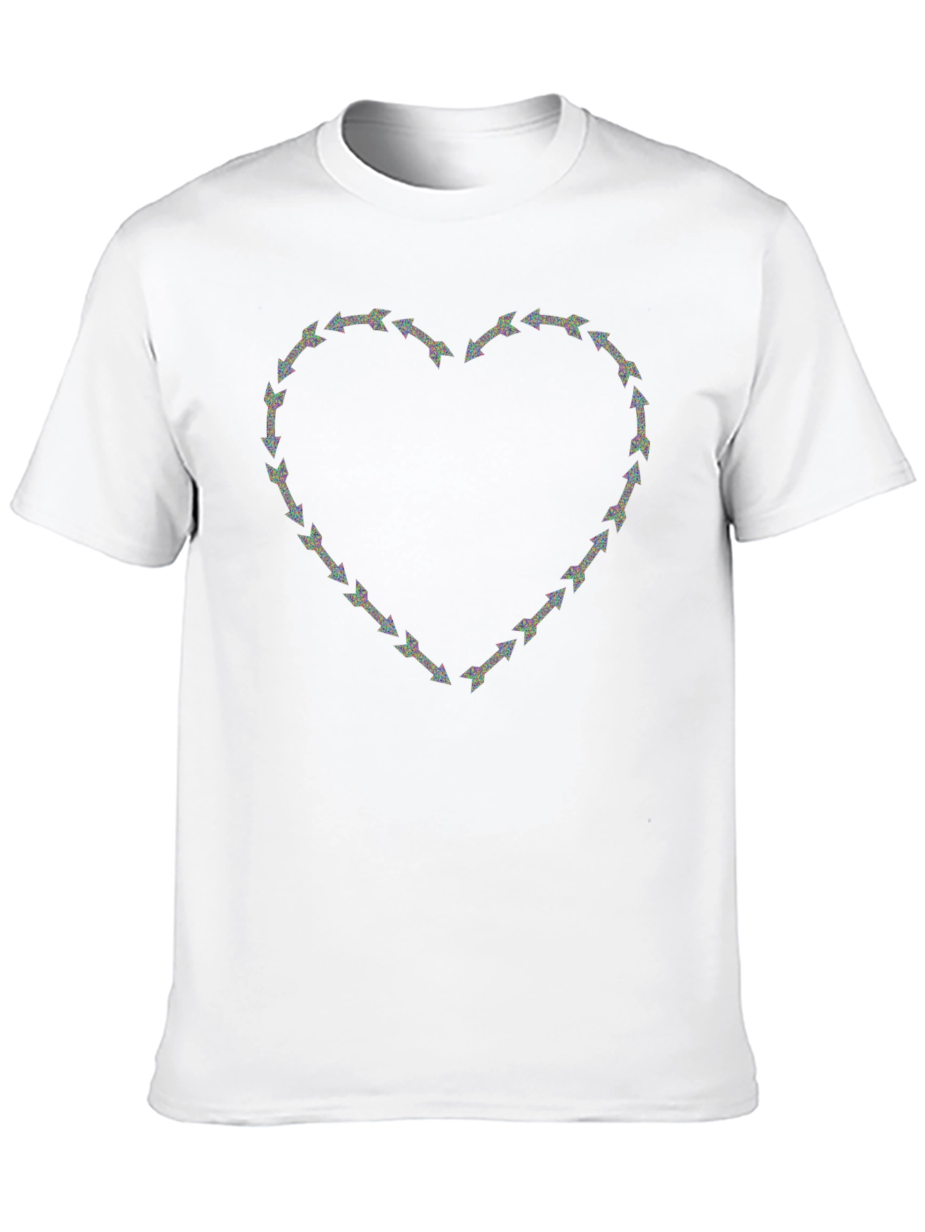 Arrow Heart Graphic Print Crew Neck T-Shirt