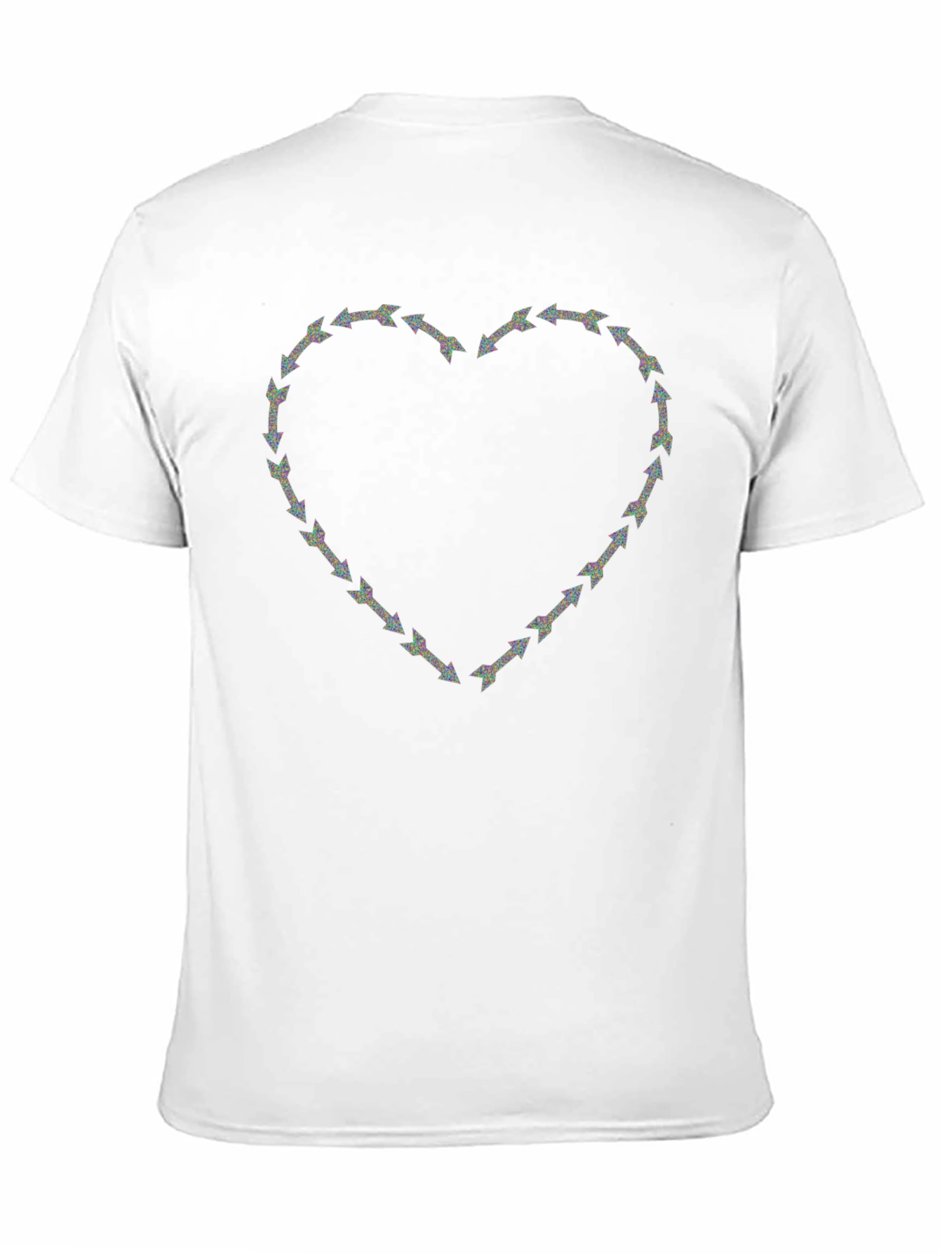 Arrow Heart Graphic Print Crew Neck T-Shirt