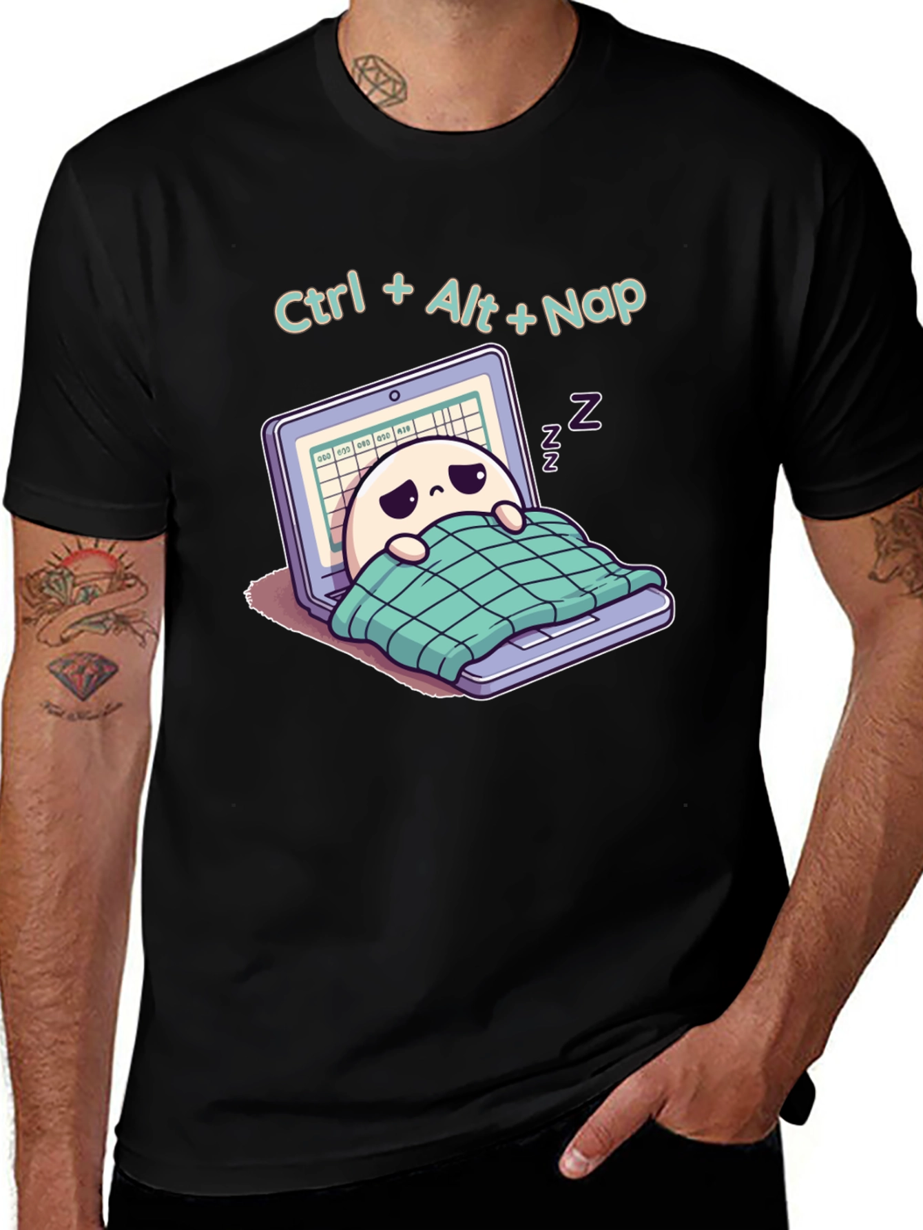Ctrl+Alt+Nap T-Shirt - Funny Programmer Tee