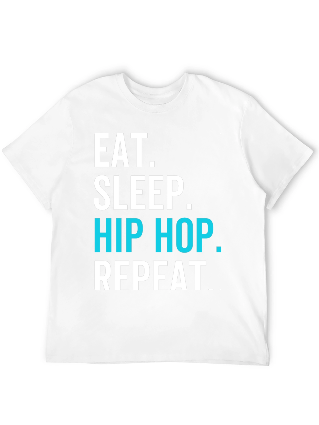 Eat Sleep Hip Hop Repeat Black Graphic T-Shirt