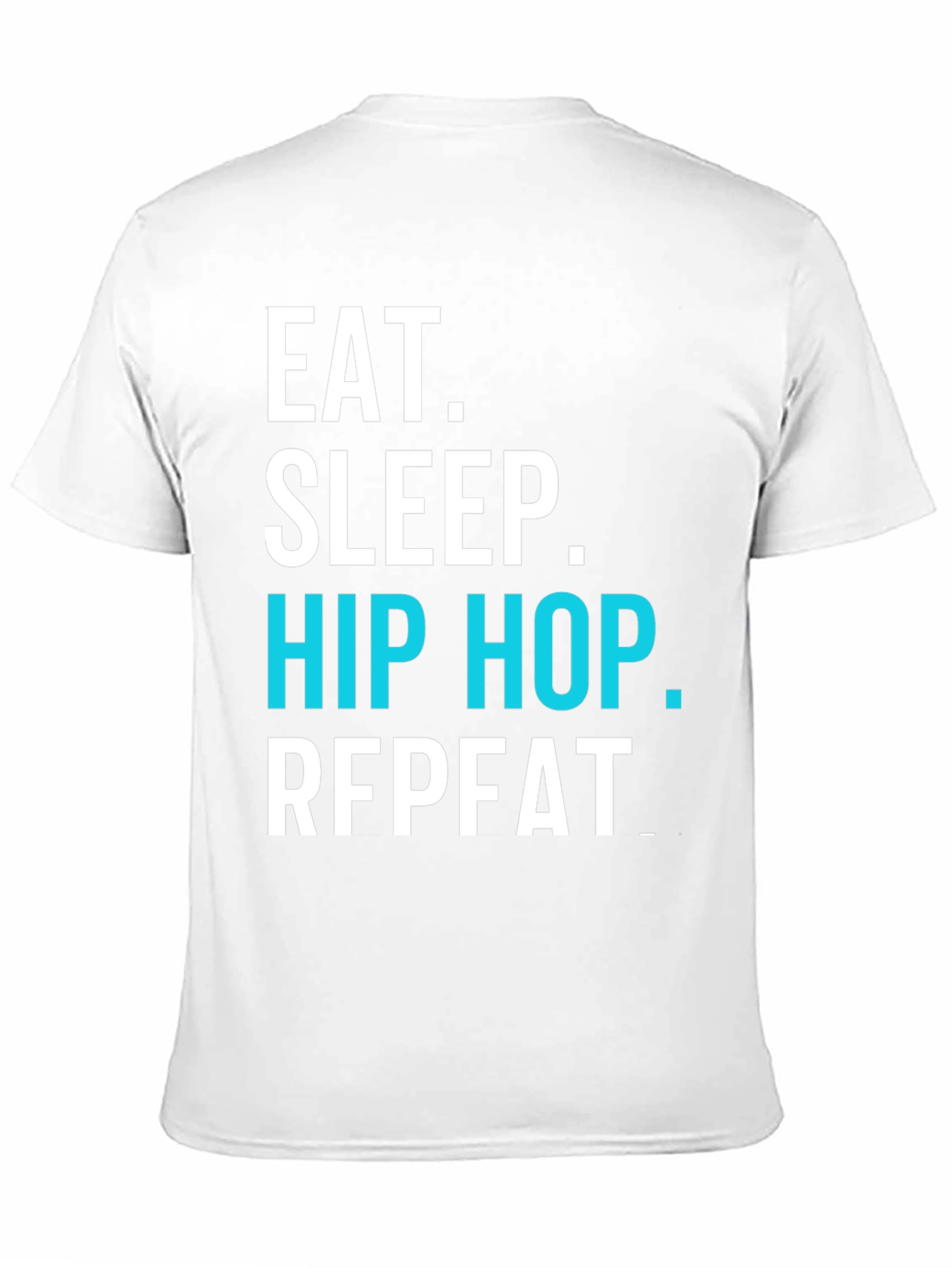 Eat Sleep Hip Hop Repeat Black Graphic T-Shirt