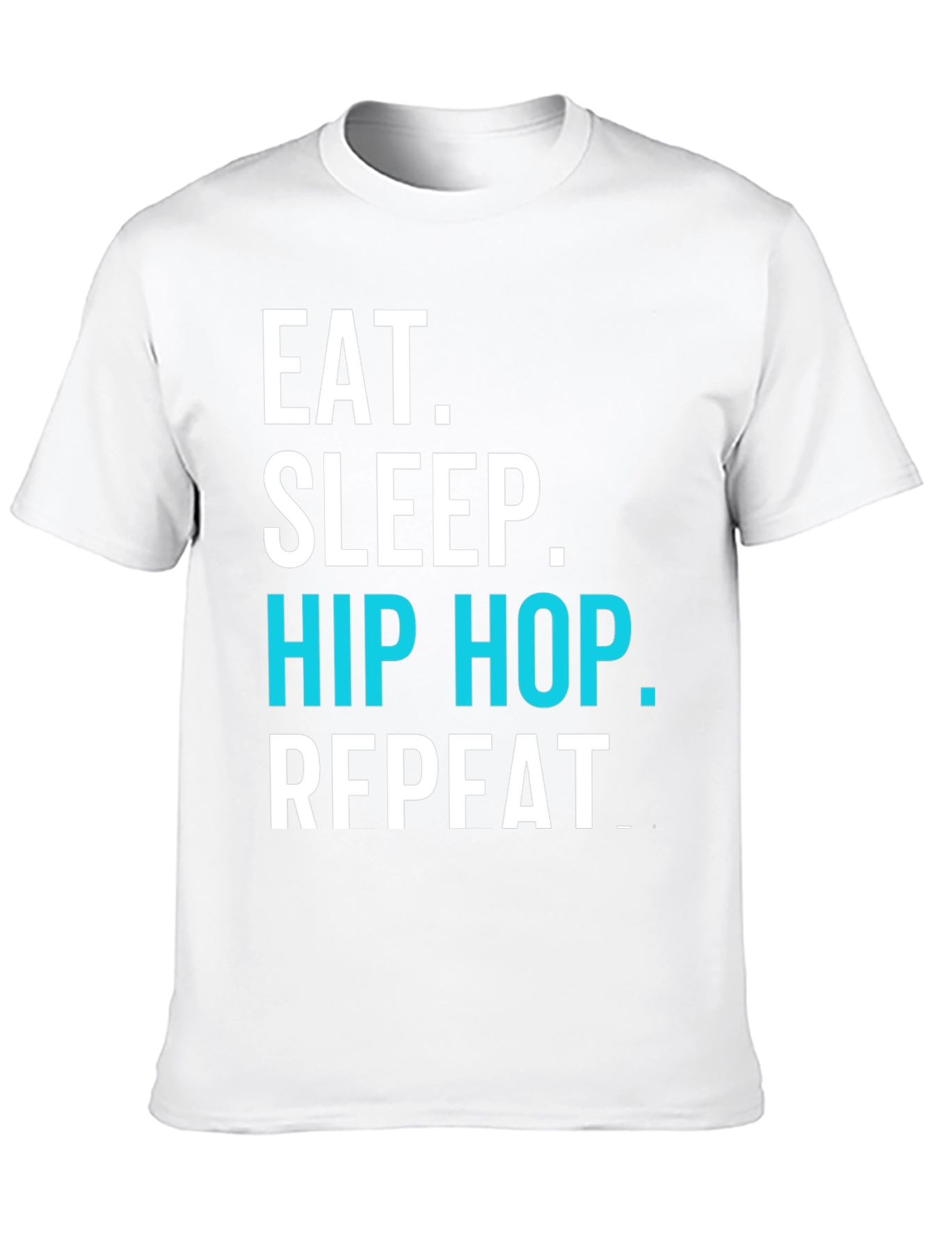 Eat Sleep Hip Hop Repeat Black Graphic T-Shirt