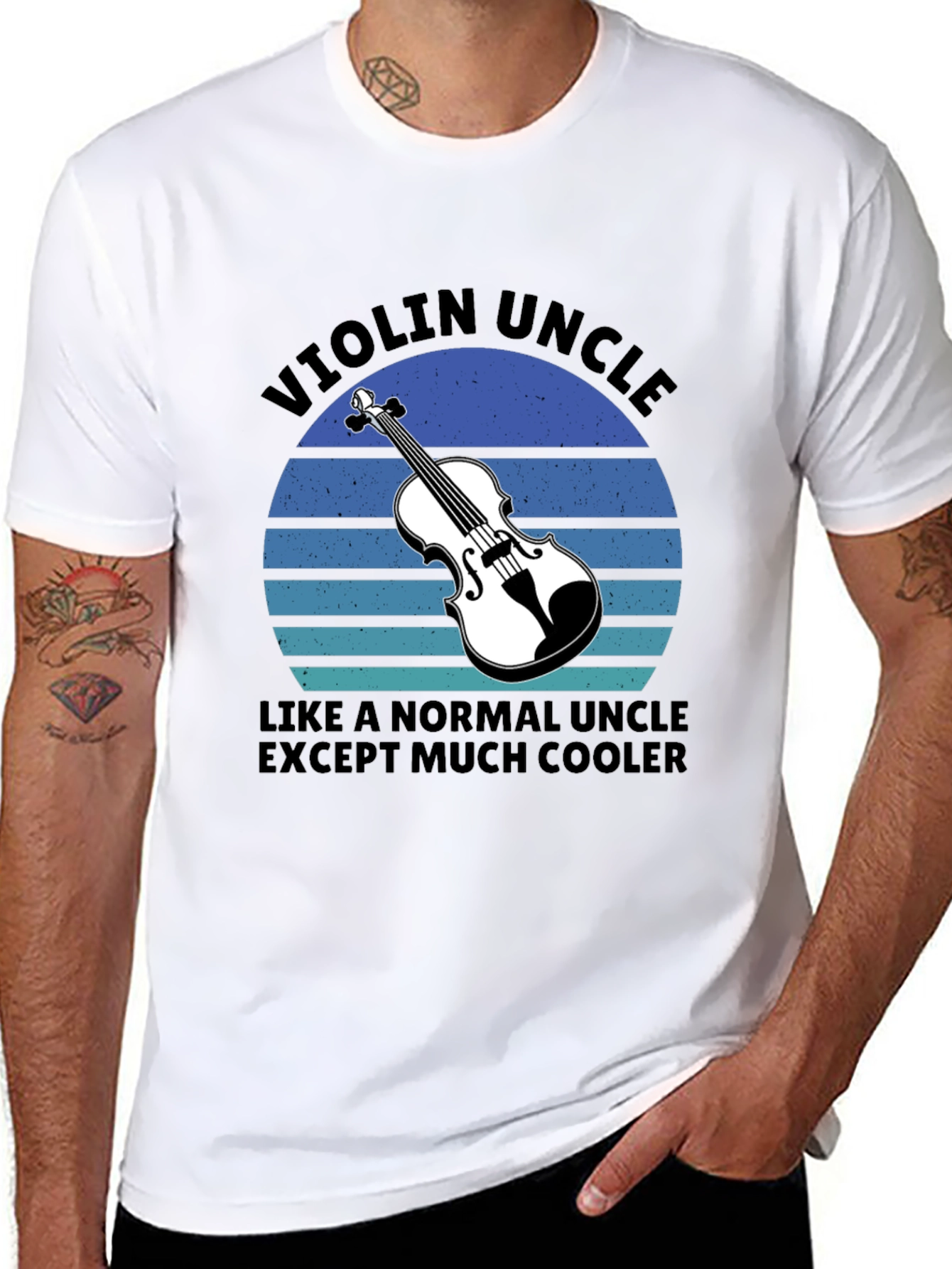 Violin Uncle T-Shirt - Cool Uncle Tee