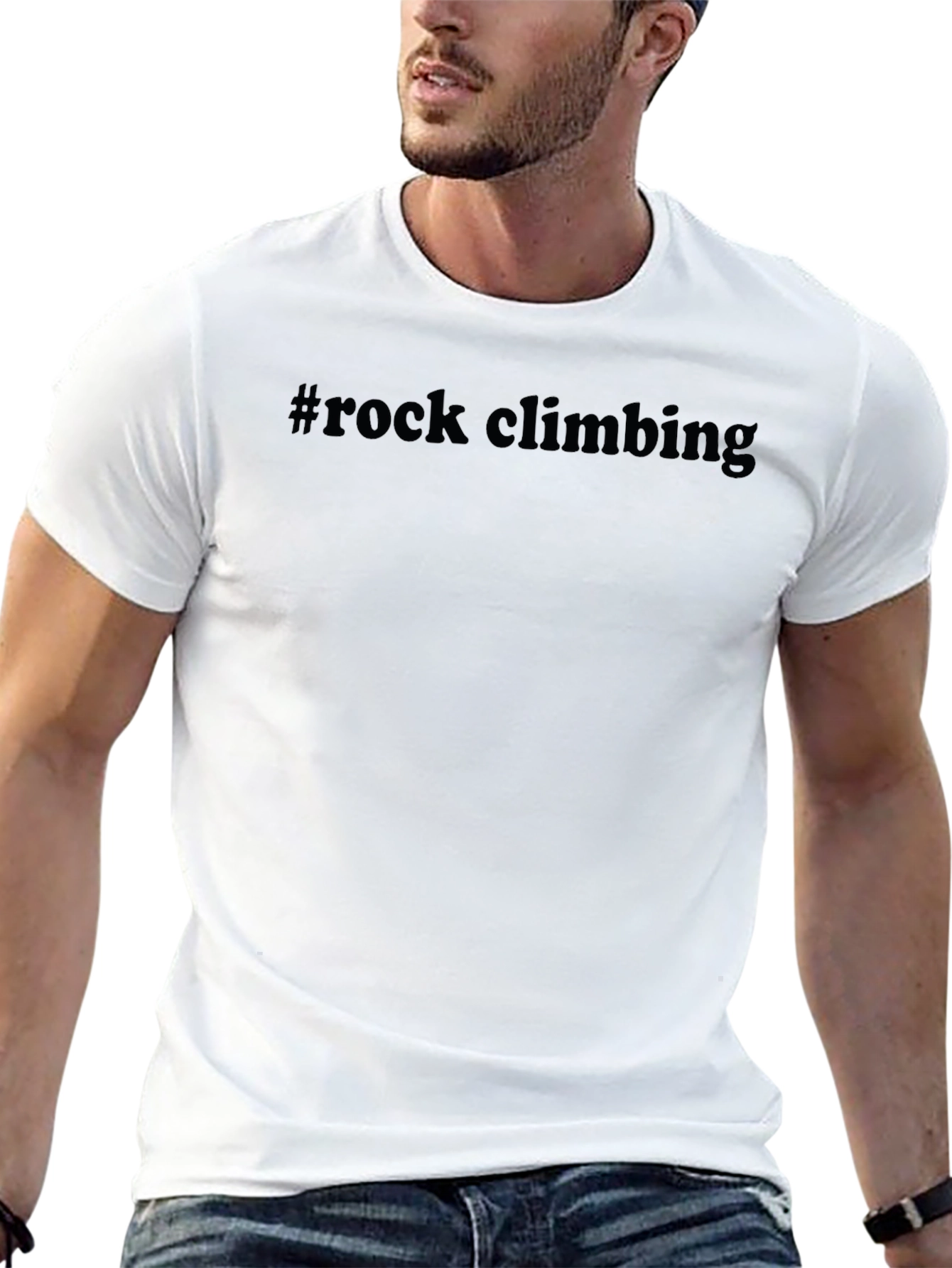 #Rock Climbing Black Graphic Tee
