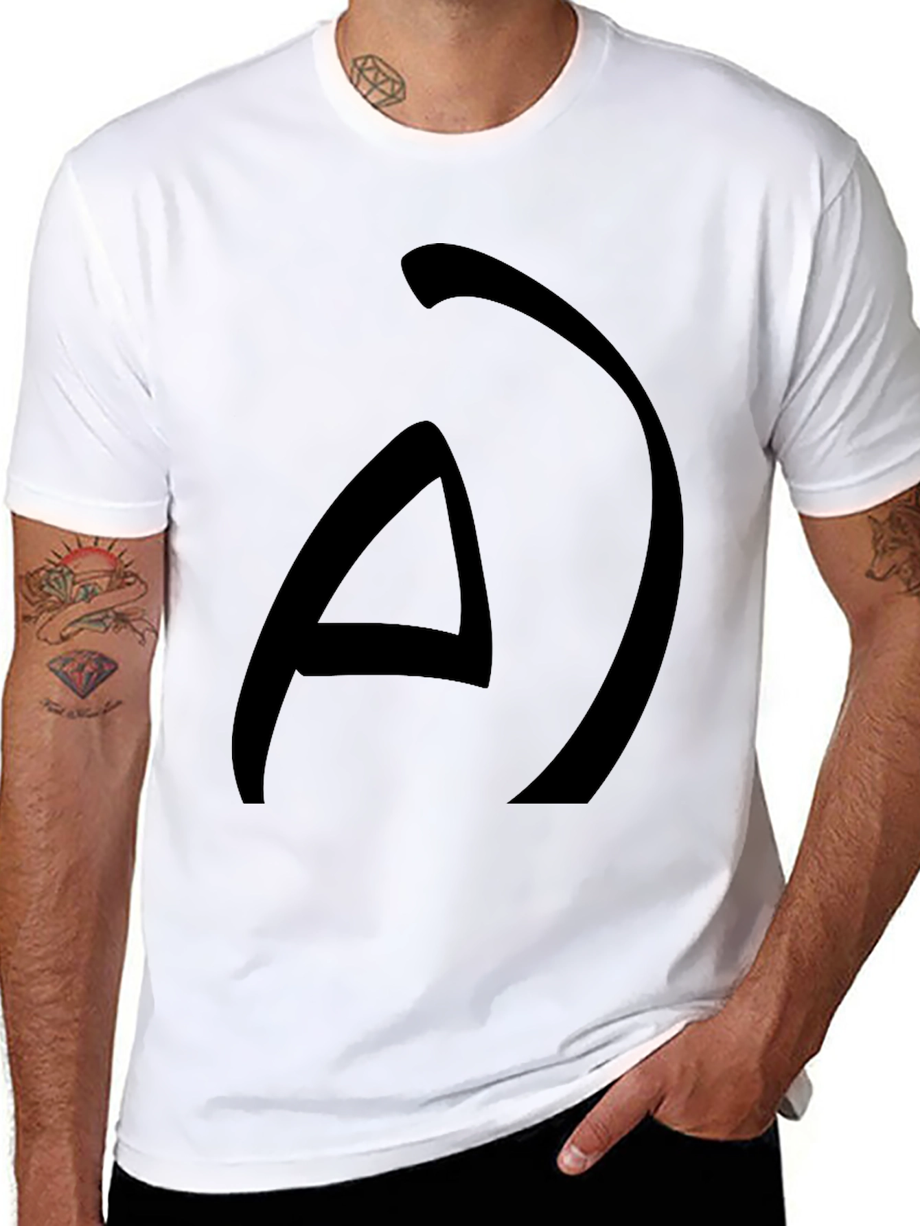 Abstract Graphic Black T-Shirt
