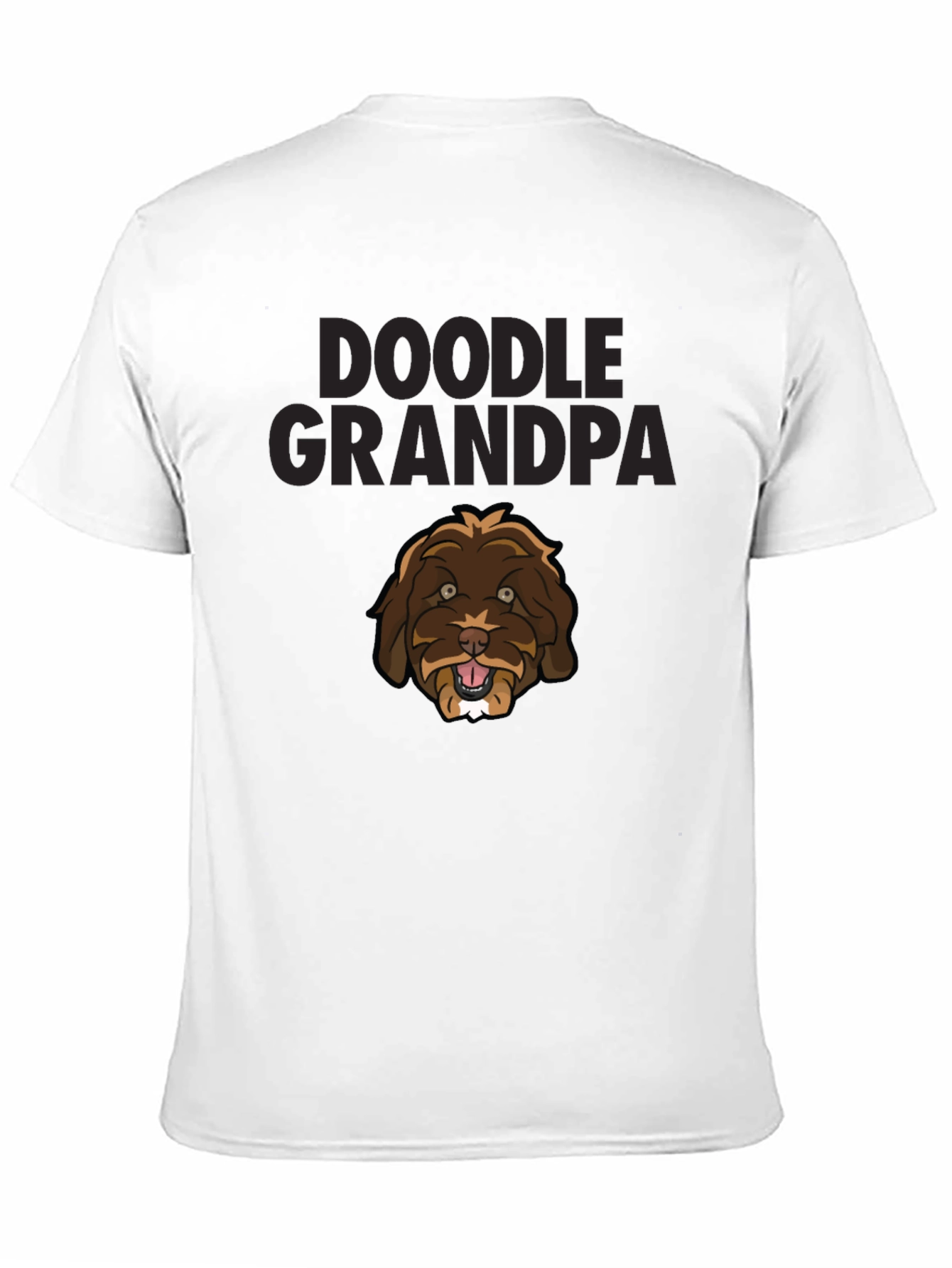 Doodle Grandpa Black T-Shirt